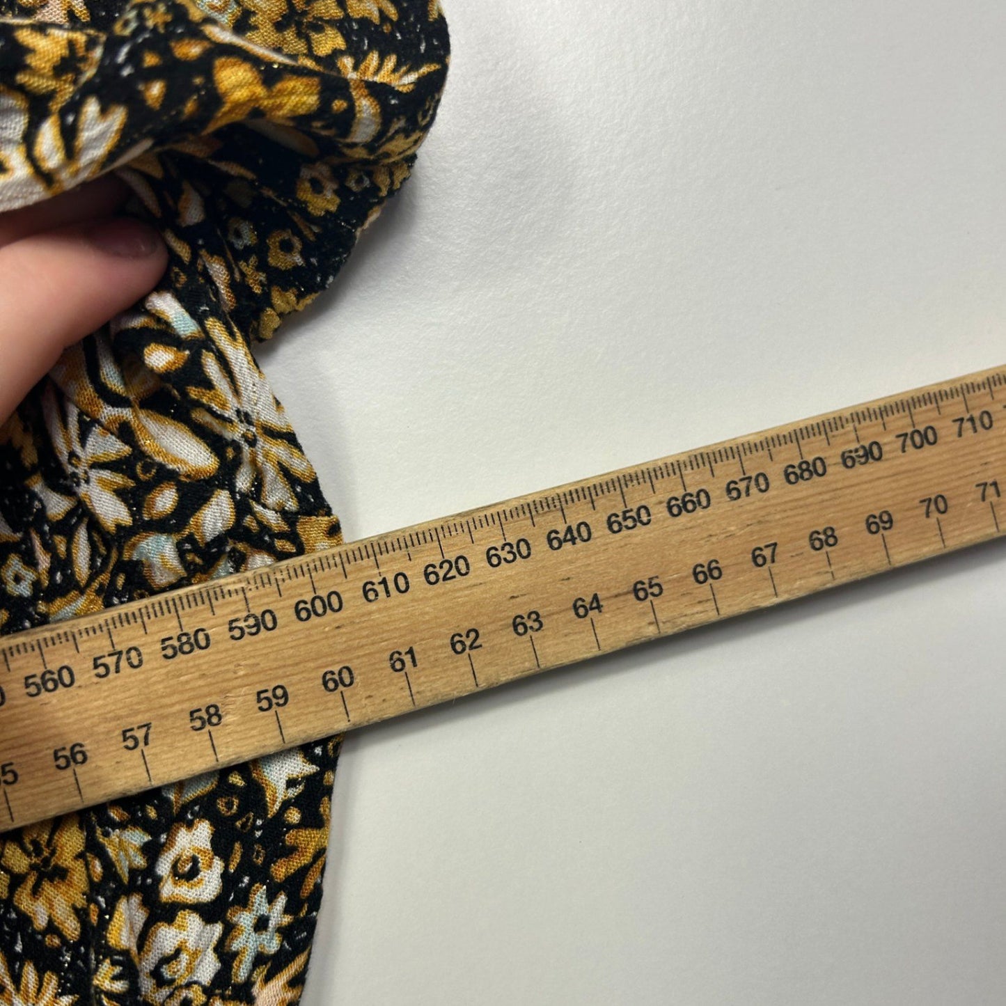 &me Black Mustard Viscose Metallic Blend Long Sleeve Top Blouse Size 18