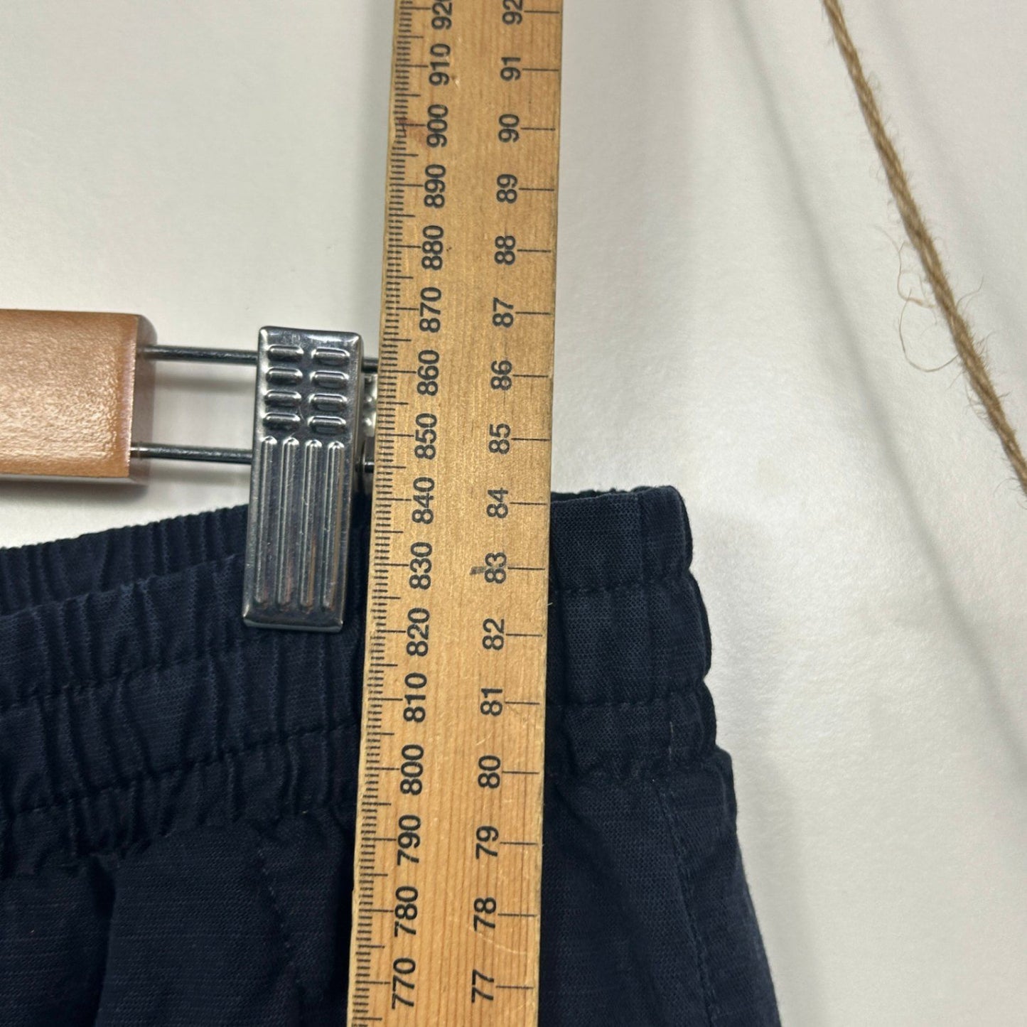 Target Cotton Blend Navy Blue 7/8 Cropped Wide Leg Casual Pants Pockets Size 16