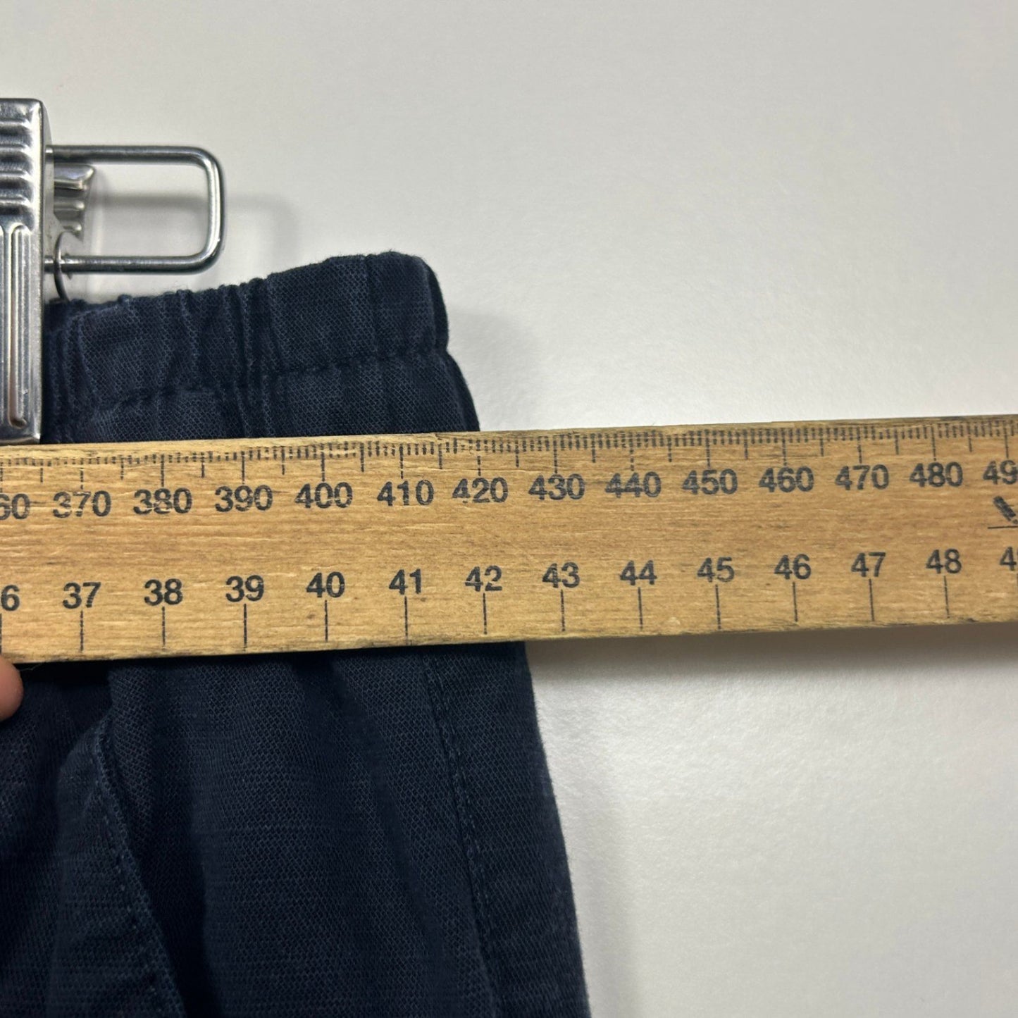 Target Cotton Blend Navy Blue 7/8 Cropped Wide Leg Casual Pants Pockets Size 16