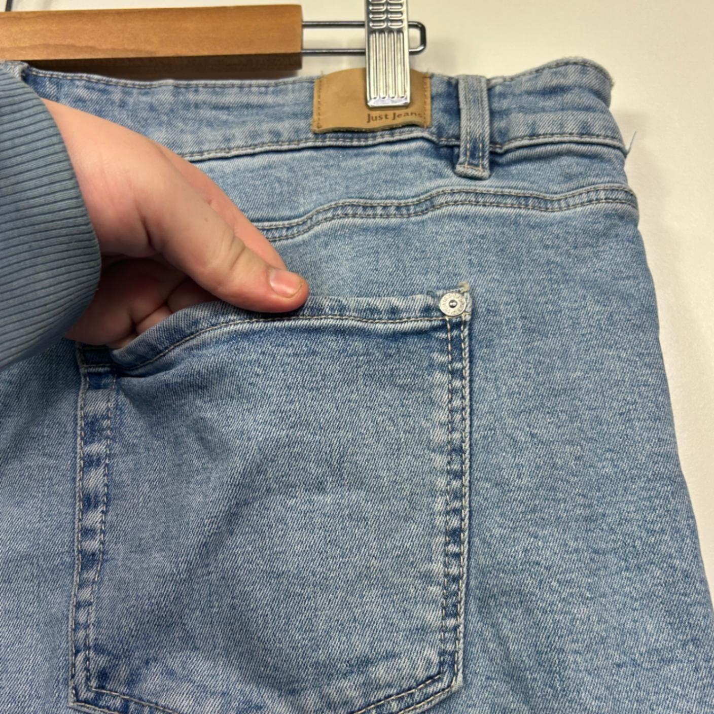 Just Jeans Womens Blue Denim Straight Leg Jeans Size 18