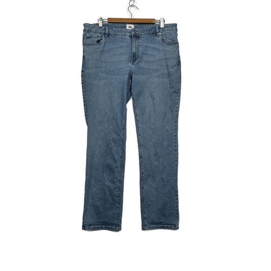 Just Jeans Womens Blue Denim Straight Leg Jeans Size 18
