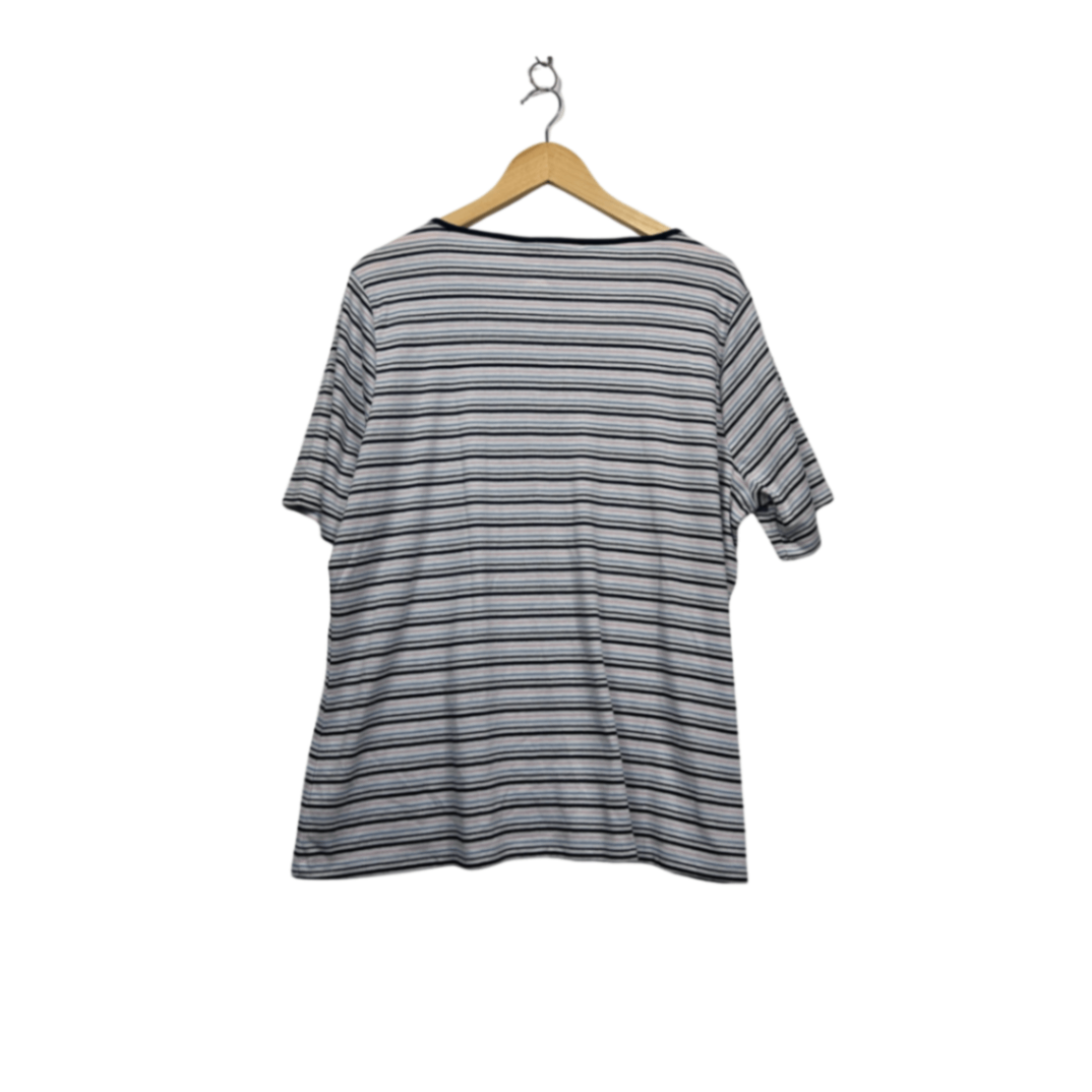 New Millers Women's Striped Round Neck Casual Top T-Shirt Size 22