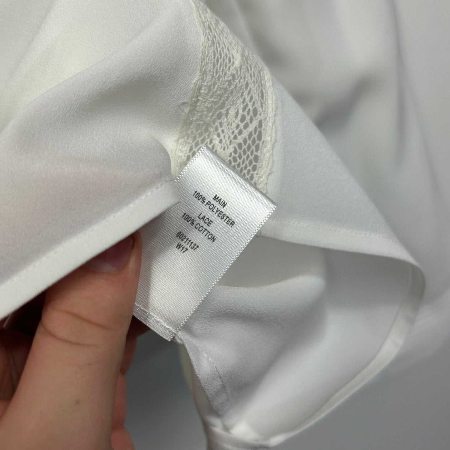 Witchery Long Sleeve Pleated Sheer High Neck Blouse Size 14