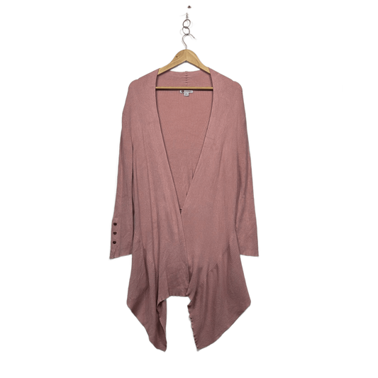 Rockmans Dusky Pink Open Front Longline Cardigan Size 18 2XL