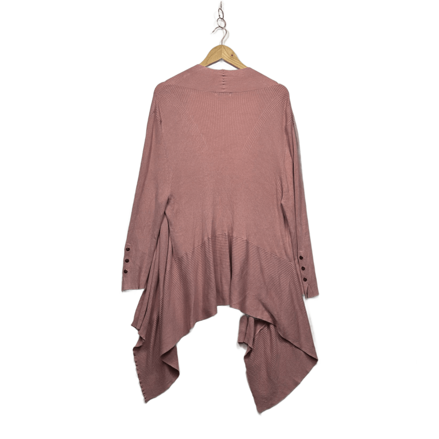 Rockmans Dusky Pink Open Front Longline Cardigan Size 18 2XL