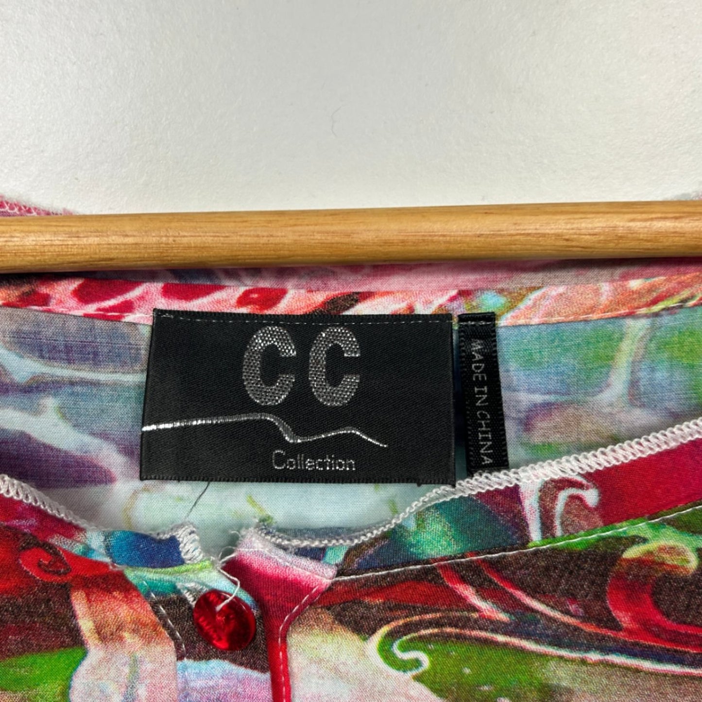 CC Collection Women's Multicoloured Tunic Top Blouse Size  14 16