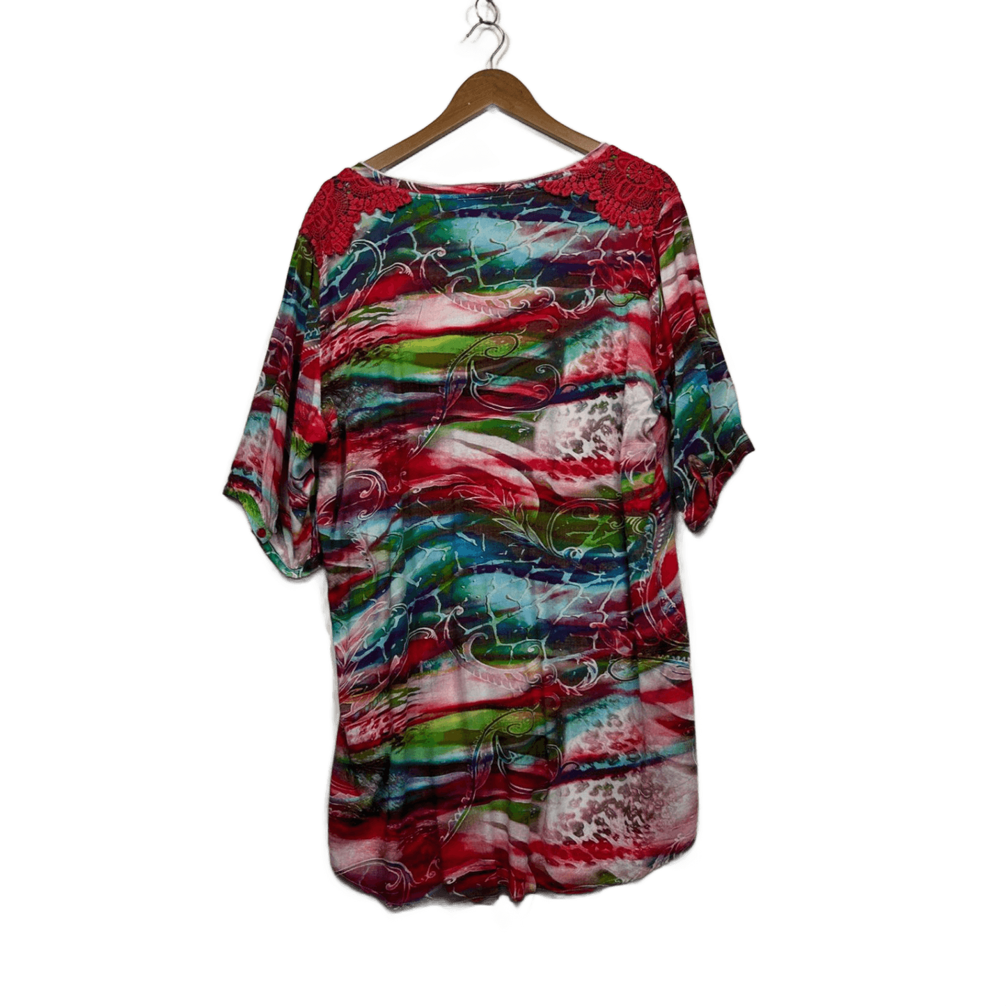 CC Collection Women's Multicoloured Tunic Top Blouse Size  14 16