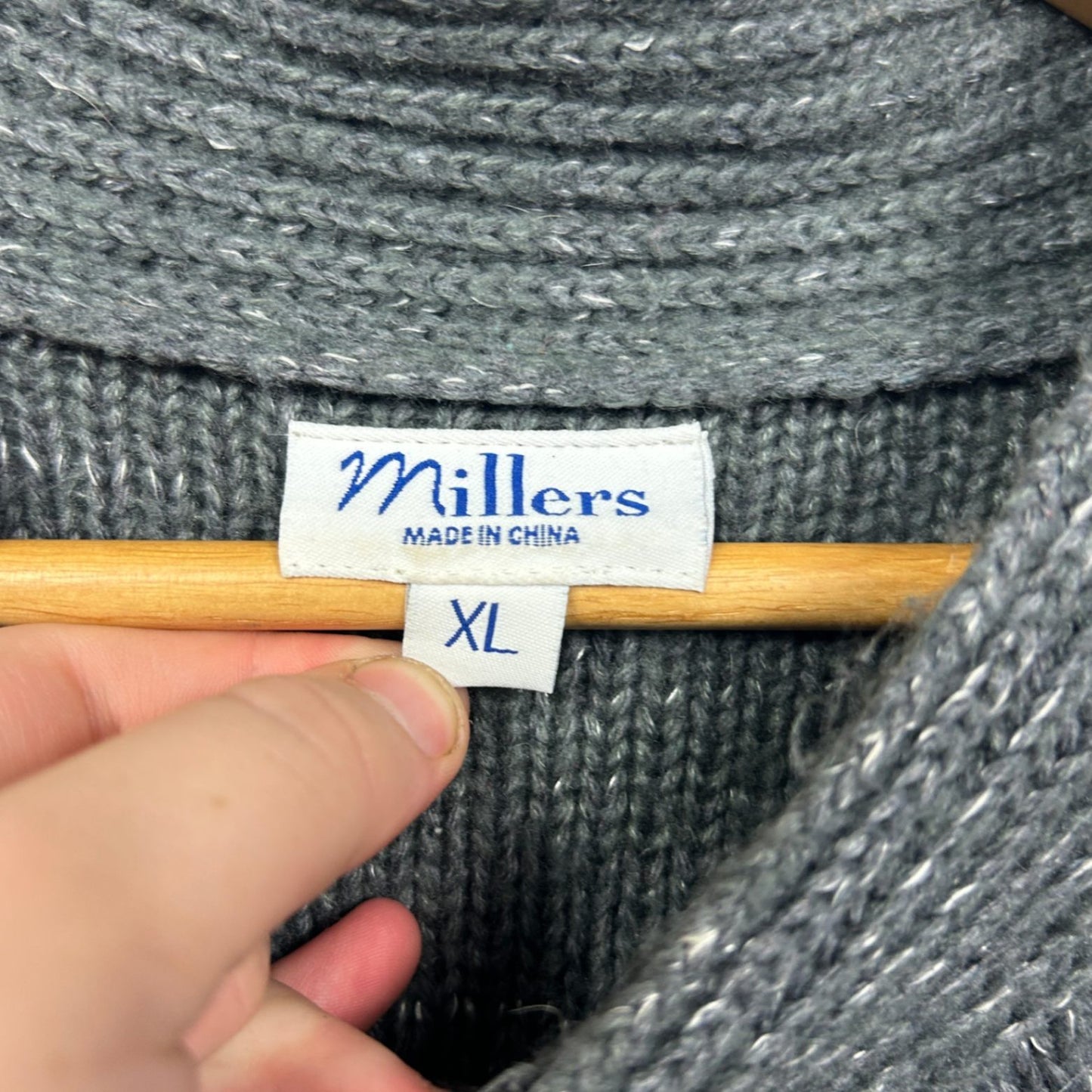 Millers Black Metallic Cape Cardigan Jumper Size XL 16