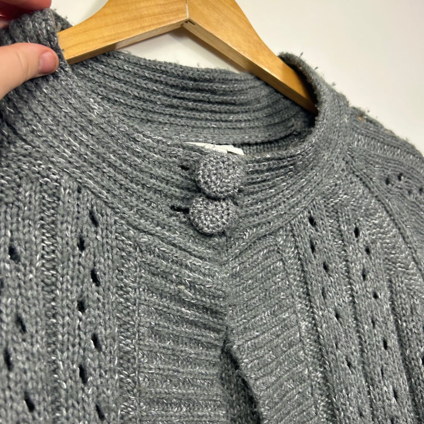 Millers Black Metallic Cape Cardigan Jumper Size XL 16