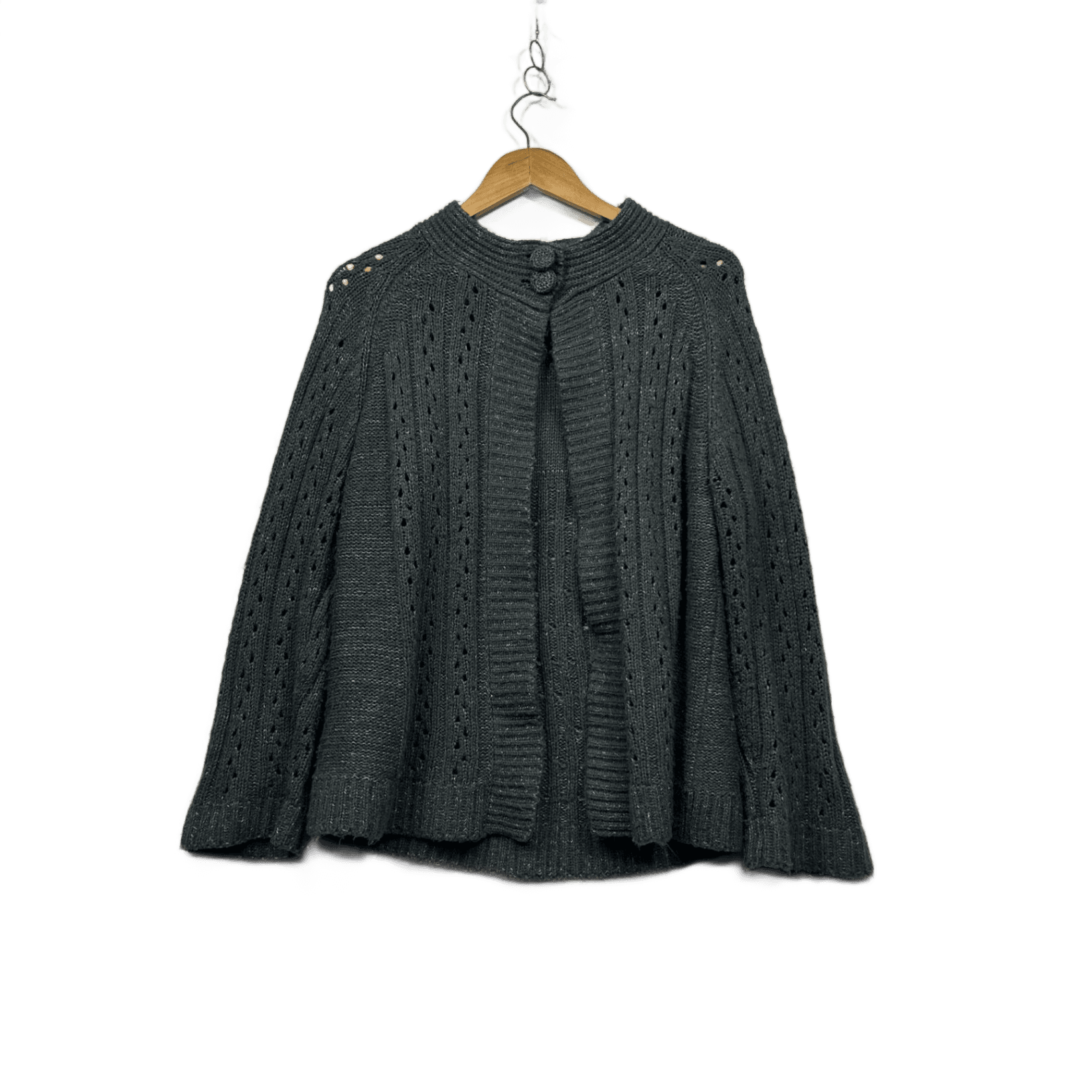 Millers Black Metallic Cape Cardigan Jumper Size XL 16