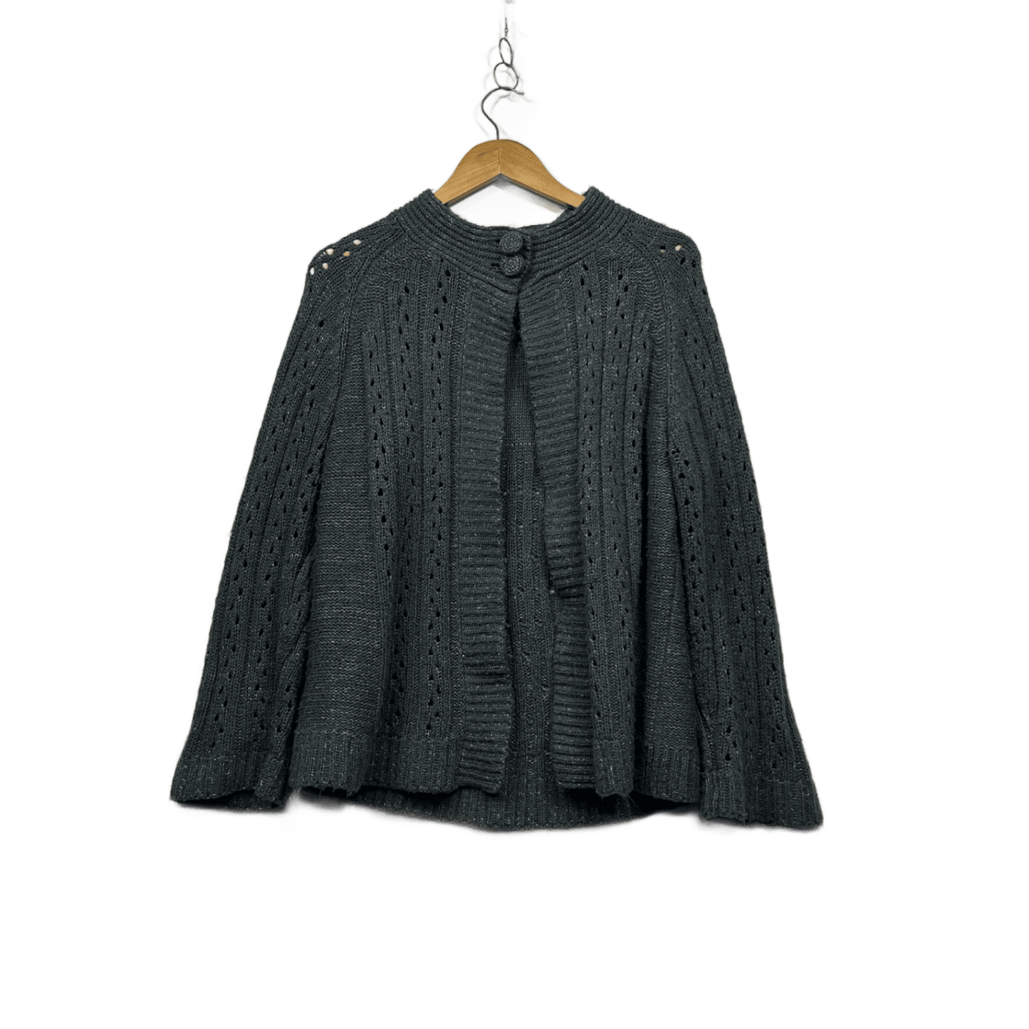 Millers Black Metallic Cape Cardigan Jumper Size XL 16