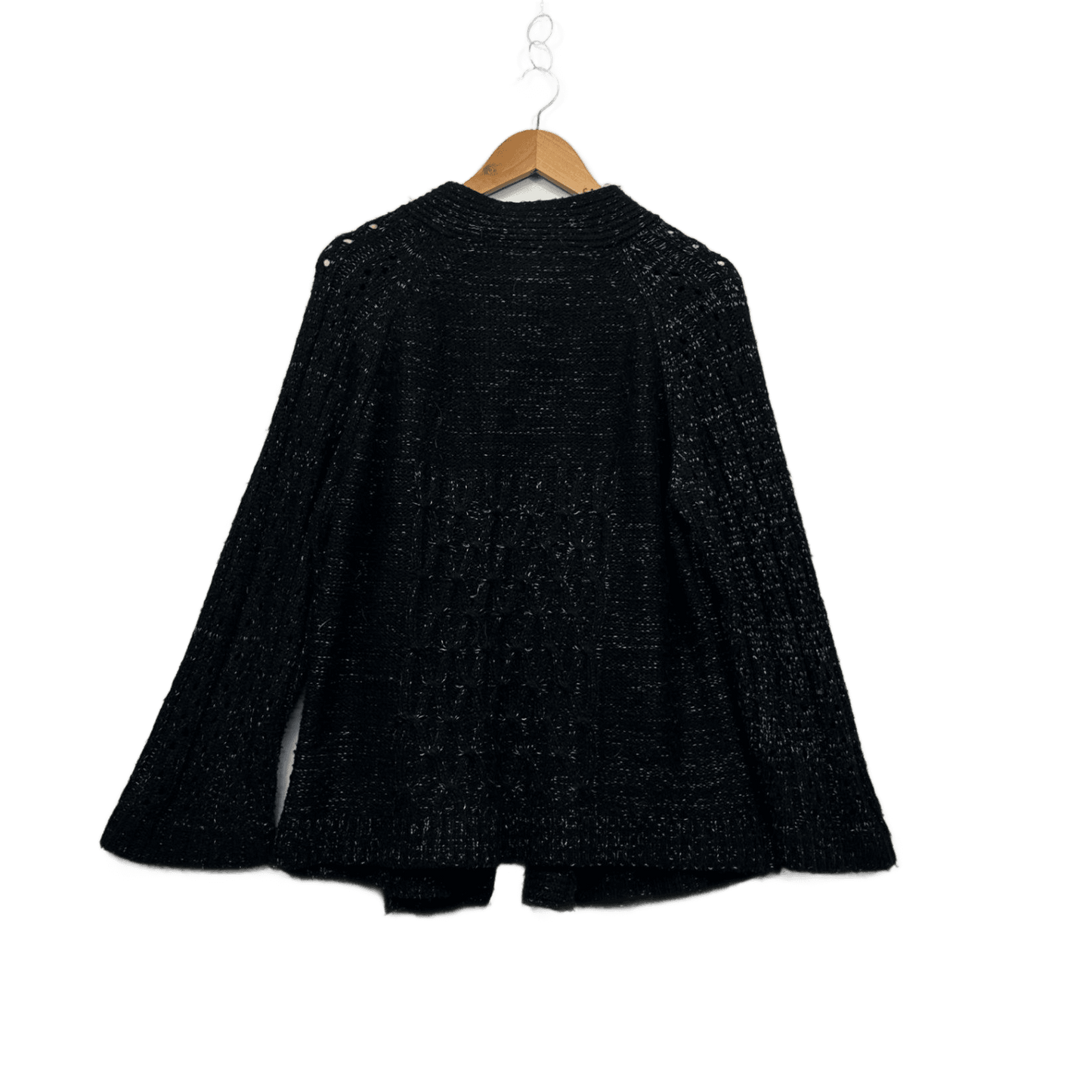 Millers Black Metallic Cape Cardigan Jumper Size XL 16