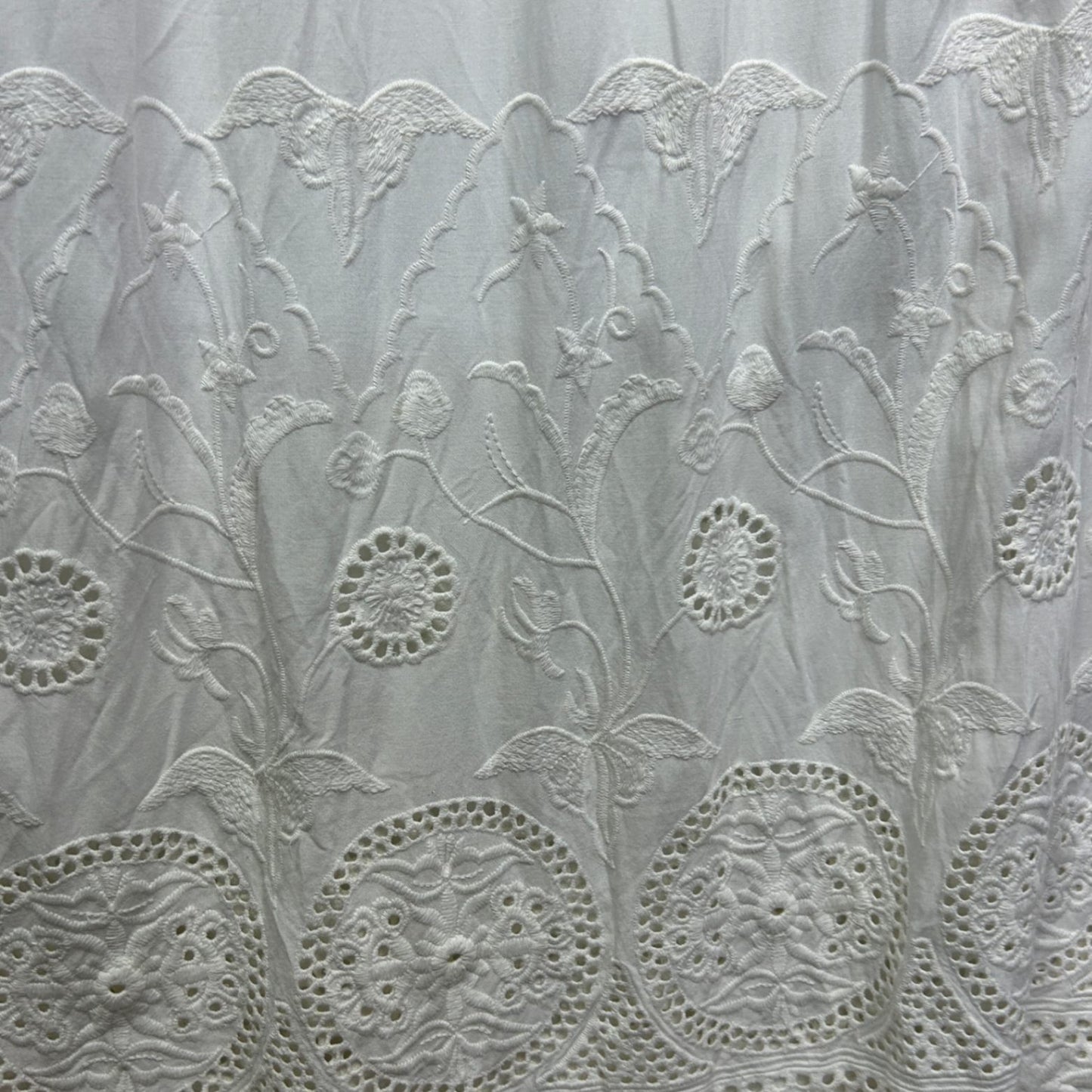 Rockmans White Viscose Sleeveless Broderie Boho Maxi Dress Size 14