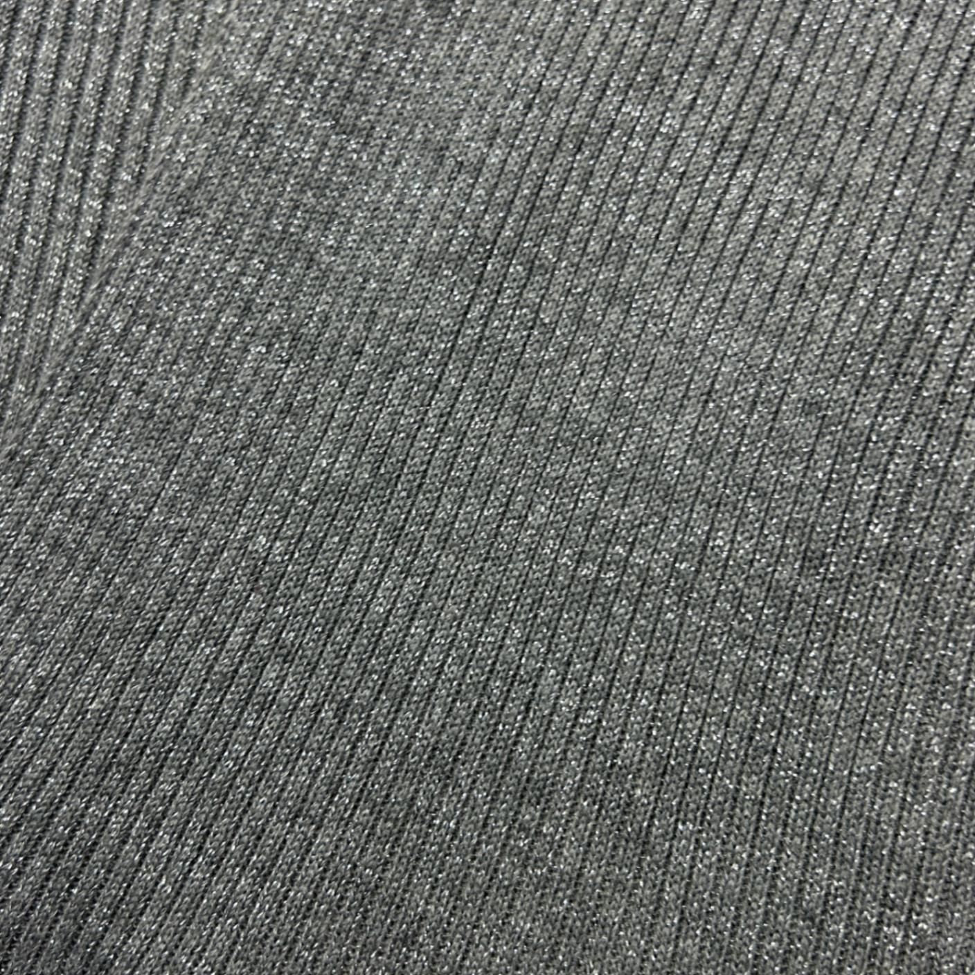 Rockmans Metallic Grey Longline Cardigan Size 14 Large Zipper Pockets