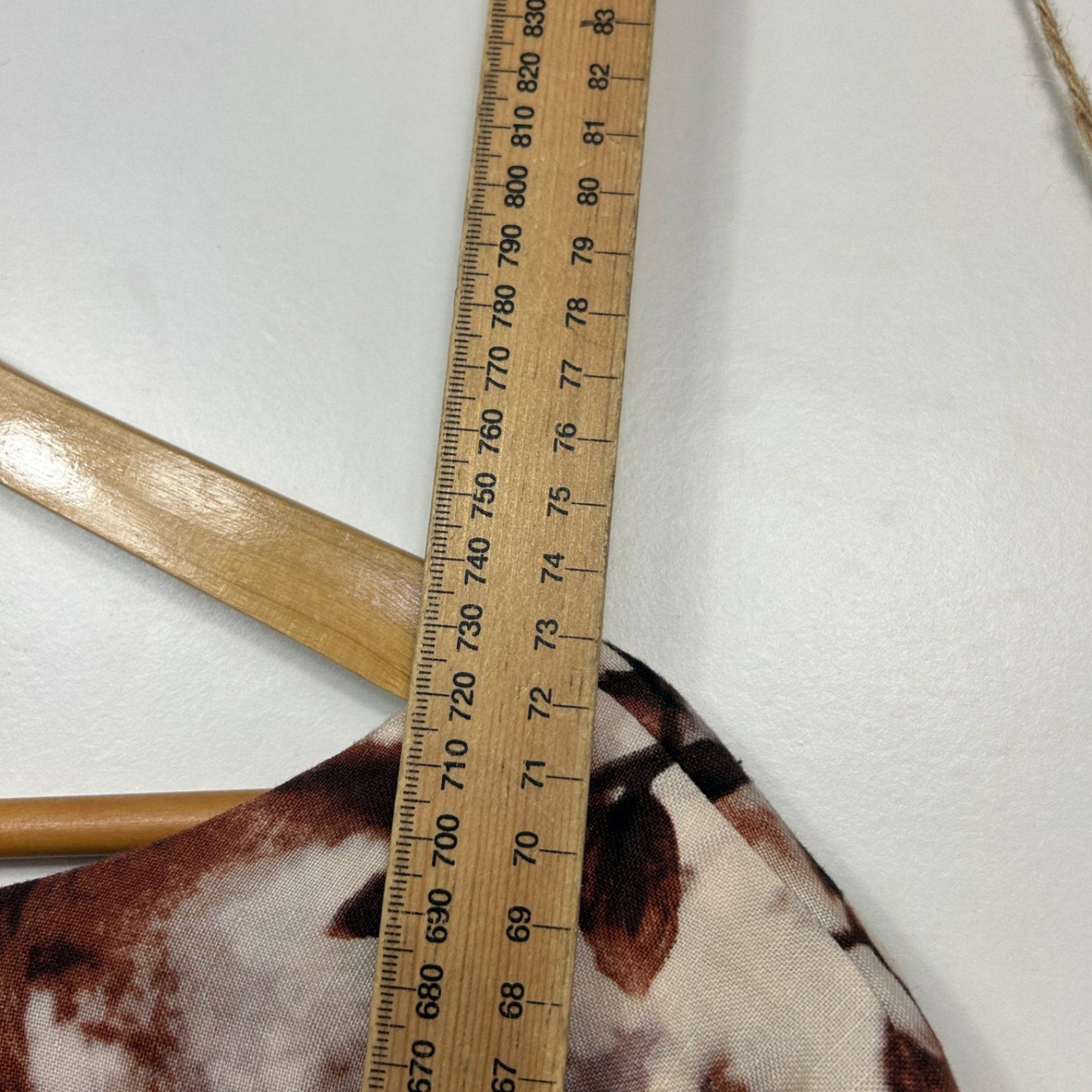 Regatta Linen Blend Brown Beige  Long Sleeve Floral Blouse Size 16