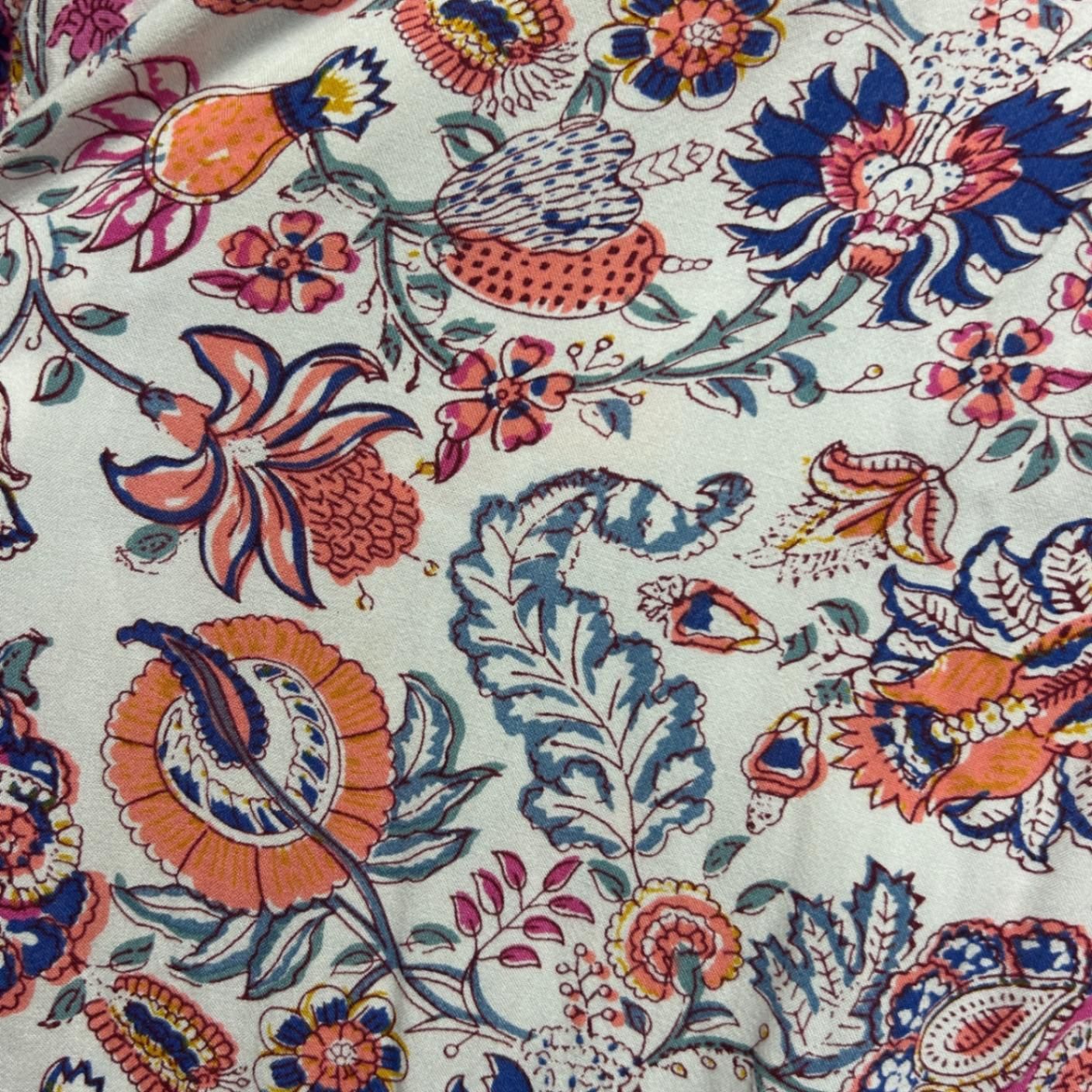 Orientique Womens Multicoloured Floral Long Sleeve Dress  14 with Pockets