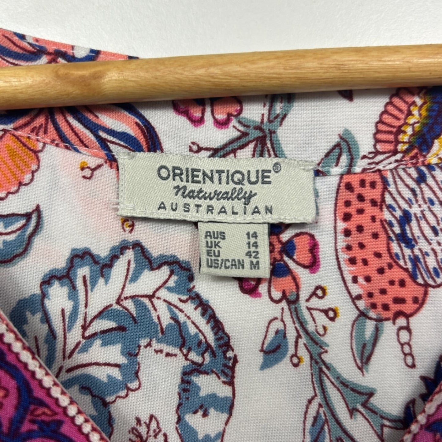 Orientique Womens Multicoloured Floral Long Sleeve Dress  14 with Pockets