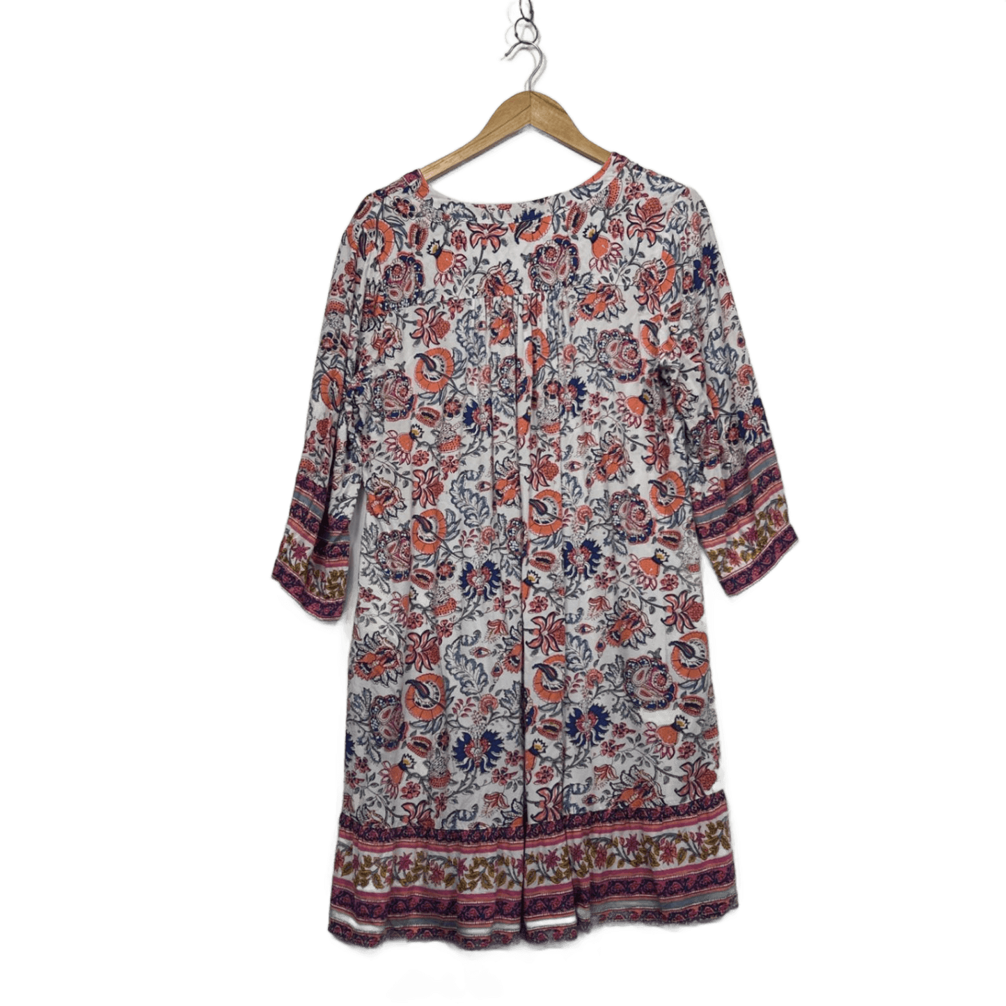 Orientique Womens Multicoloured Floral Long Sleeve Dress  14 with Pockets