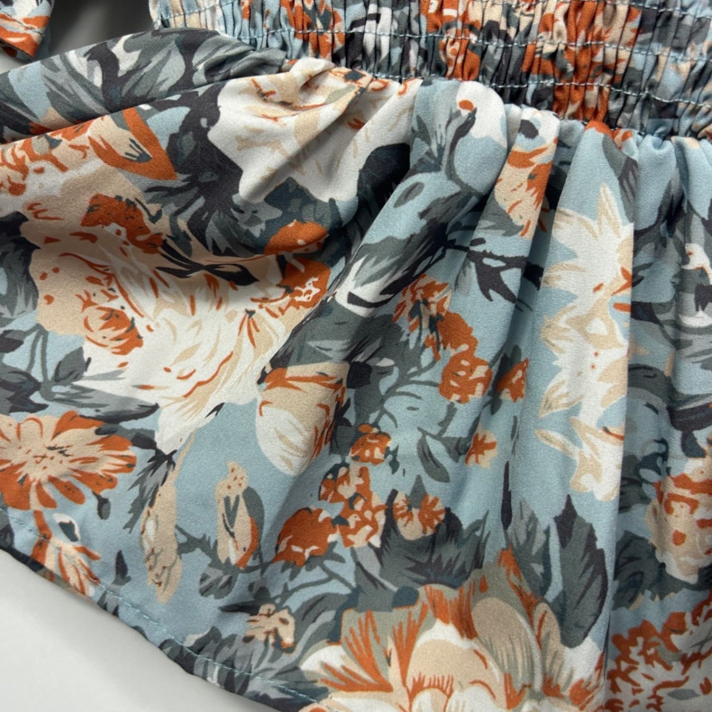 SHEIN Multicoloured  Square Neck Peplum Floral Top Blouse Size 1XL 16