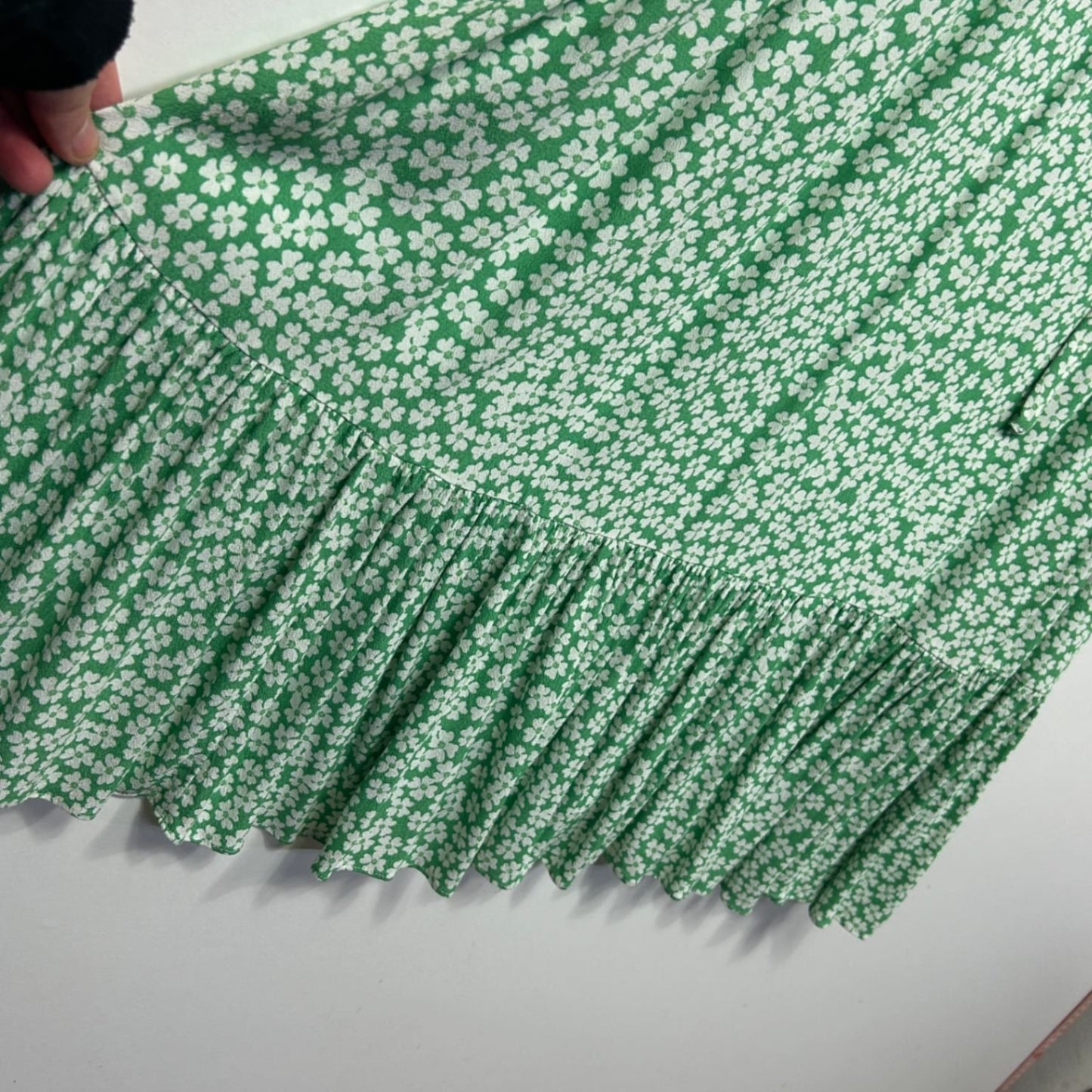 Forever New Green Floral Short Sleeve Maxi Dress Size 16