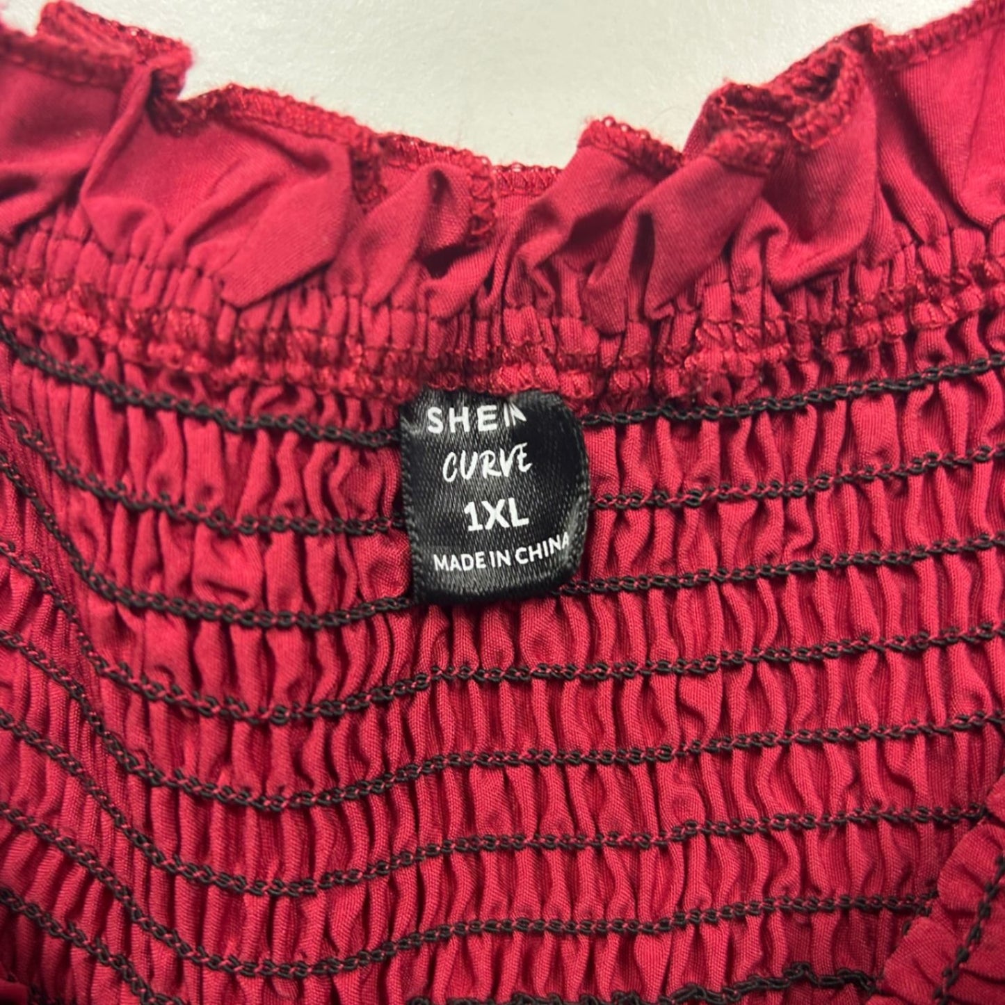 SHEIN Red Short Sleeve Off Shoulder Maxi Dress Size 1XL 16