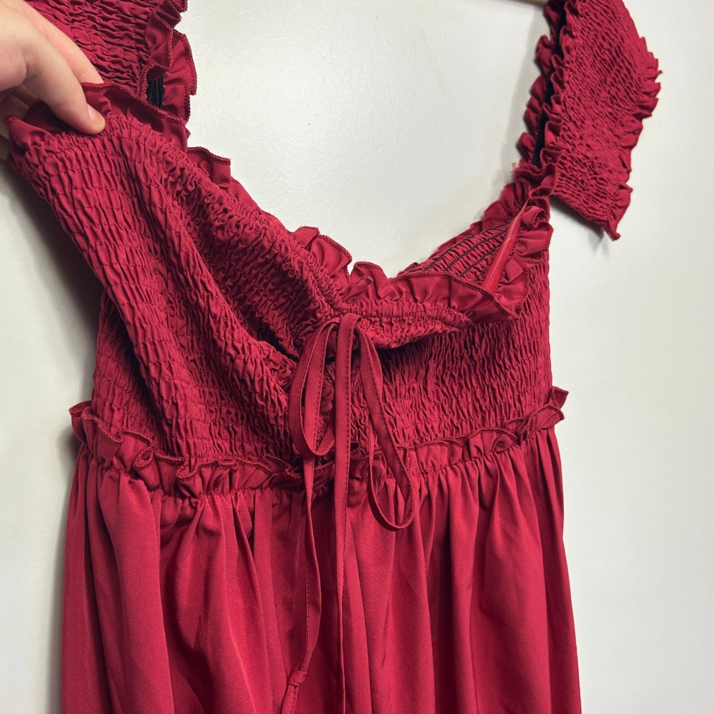 SHEIN Red Short Sleeve Off Shoulder Maxi Dress Size 1XL 16