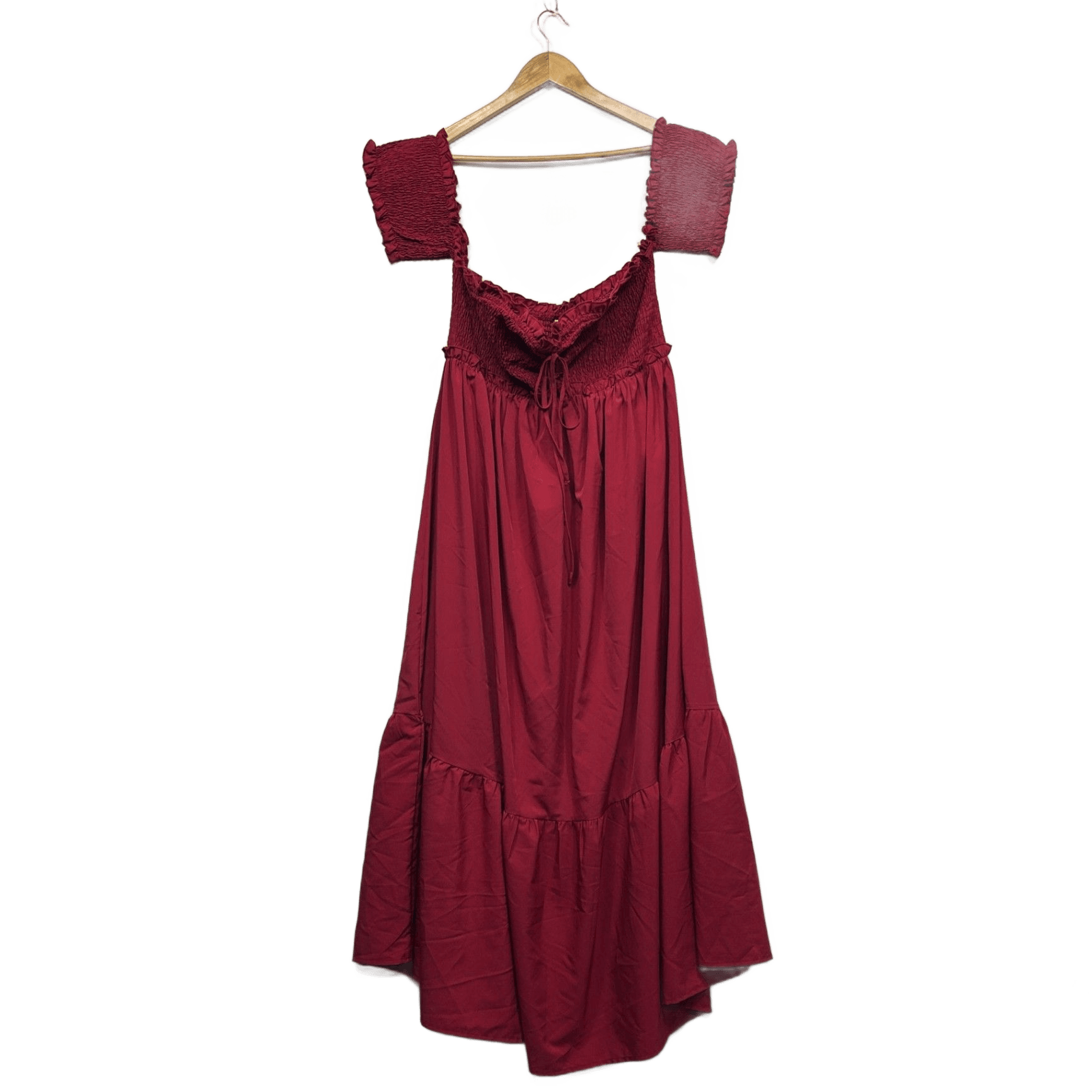 SHEIN Red Short Sleeve Off Shoulder Maxi Dress Size 1XL 16