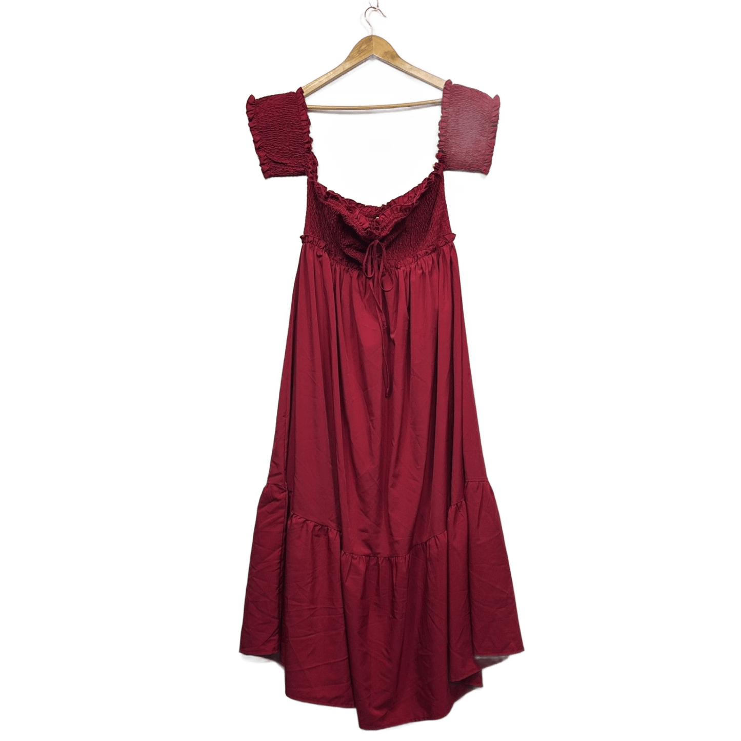 SHEIN Red Short Sleeve Off Shoulder Maxi Dress Size 1XL 16