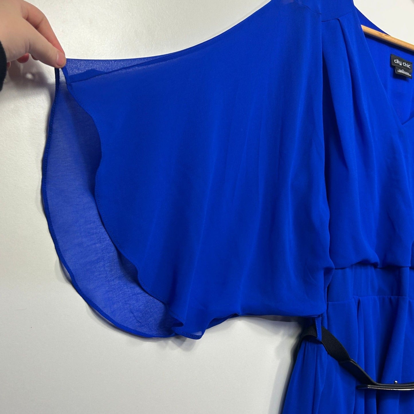 City Chic Womens Blue Batwing Sleeve Dress Size 20 Large Plus