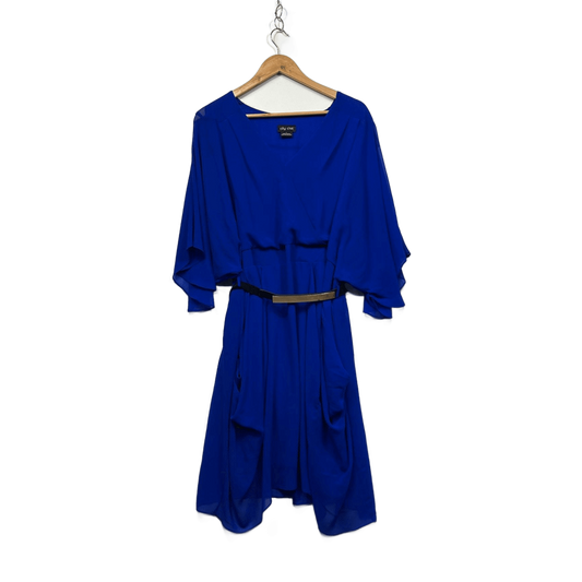 City Chic Womens Blue Batwing Sleeve Dress Size 20 Large Plus