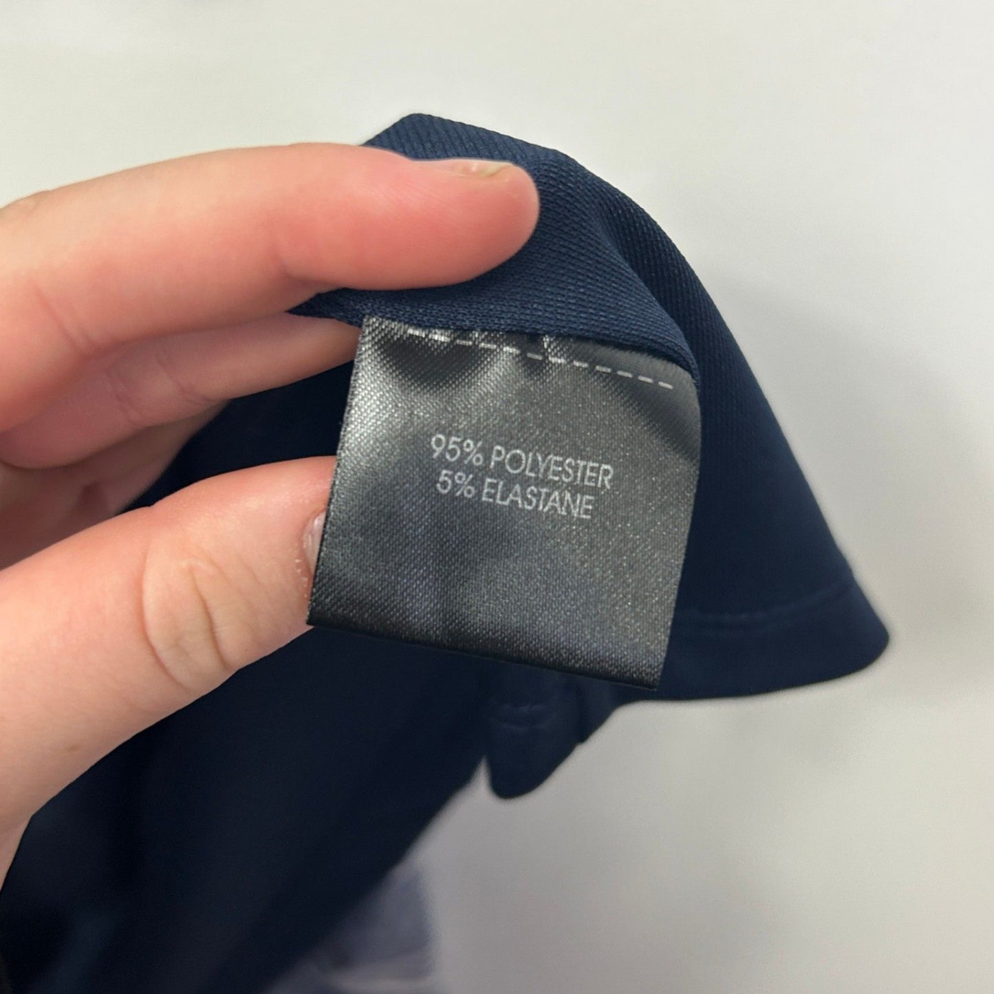 Autograph Navy Long Sleeve Sleeve Faux Wrap Striped Dress Size 14