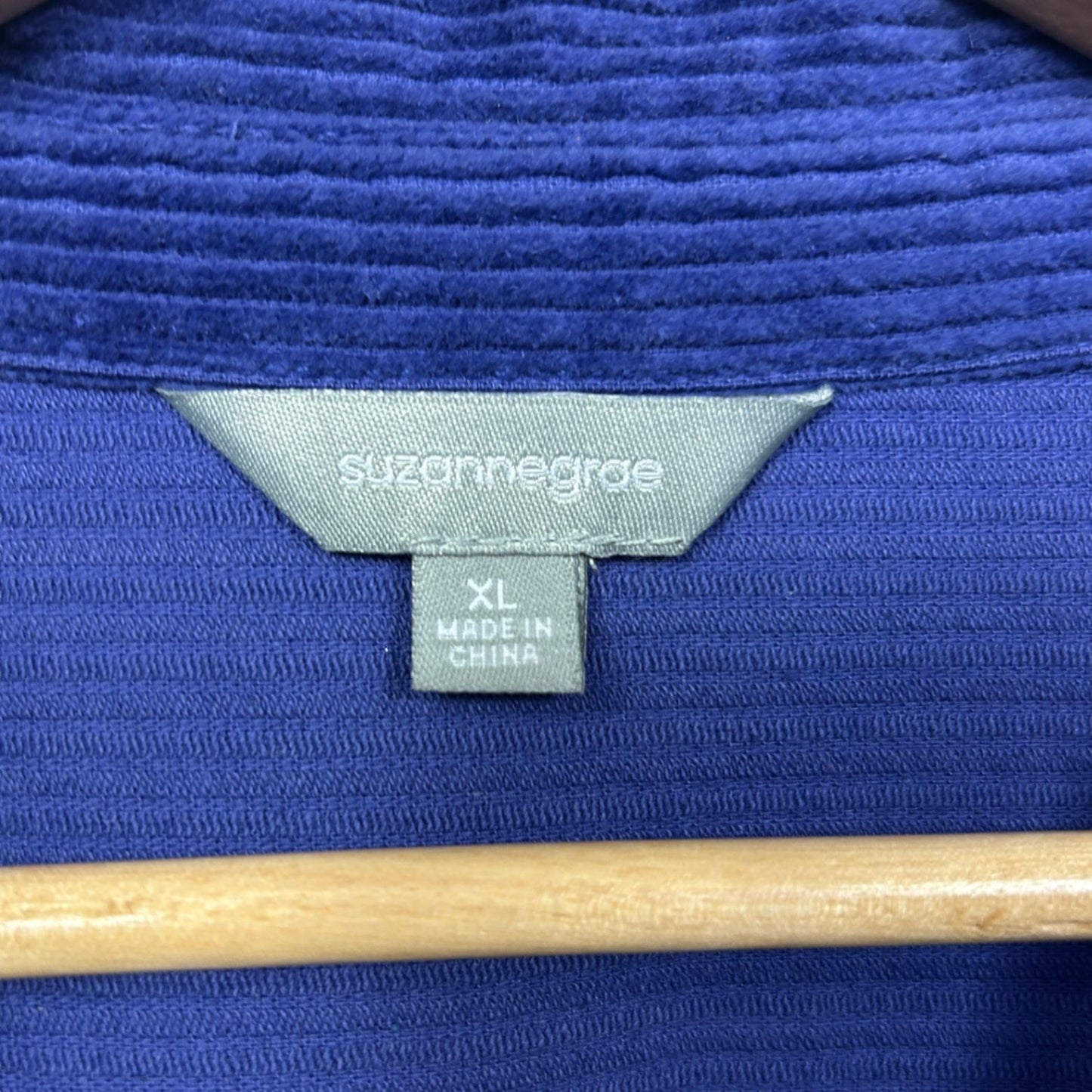 Suzanne Grae Corduroy Blue Long Sleeve Shirt Shacket Size XL