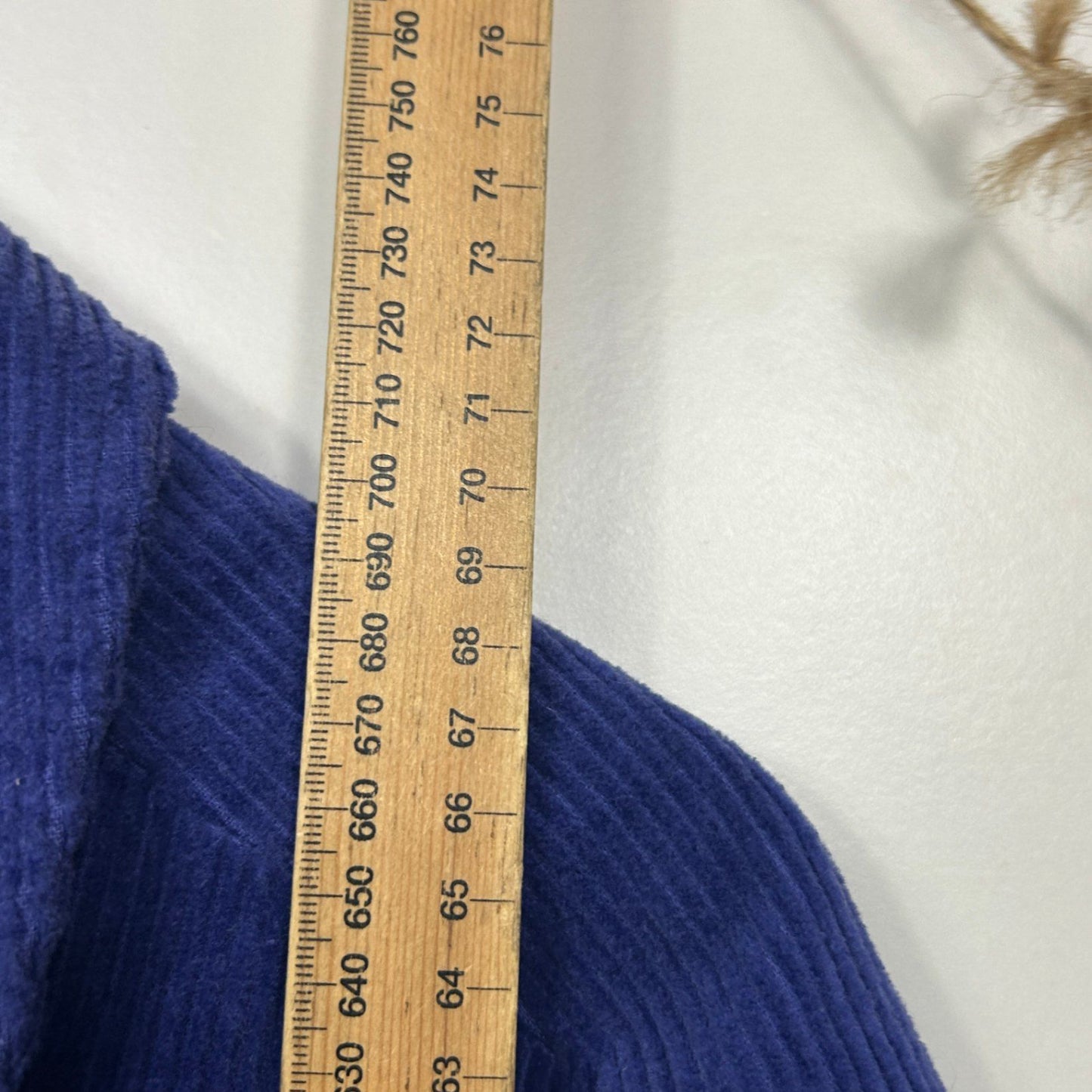 Suzanne Grae Corduroy Blue Long Sleeve Shirt Shacket Size XL