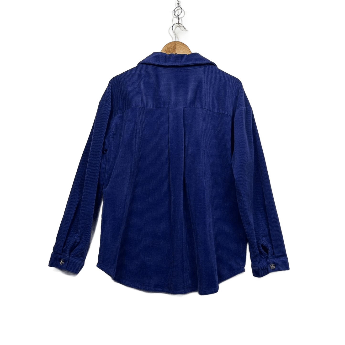 Suzanne Grae Corduroy Blue Long Sleeve Shirt Shacket Size XL