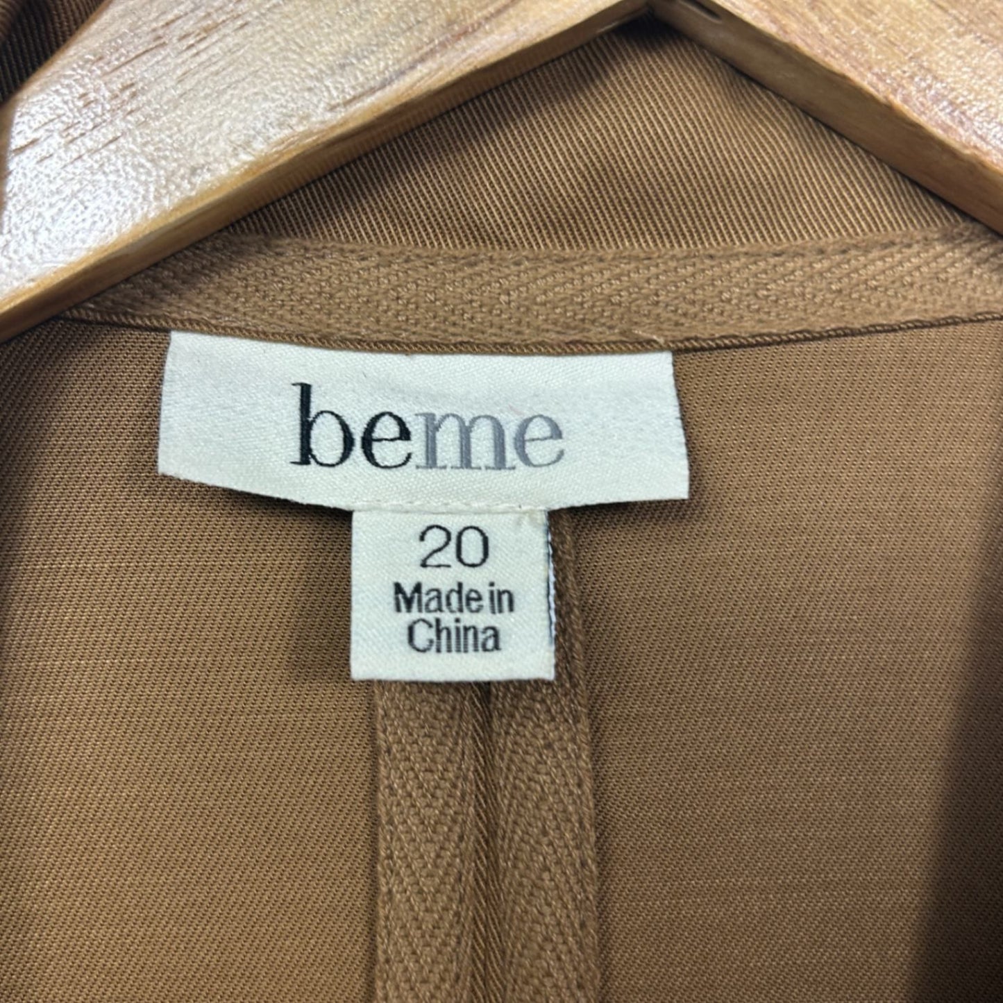 Beme Long Sleeve Lyocell Longline Waterfall Jacket Plus Brown Size 20