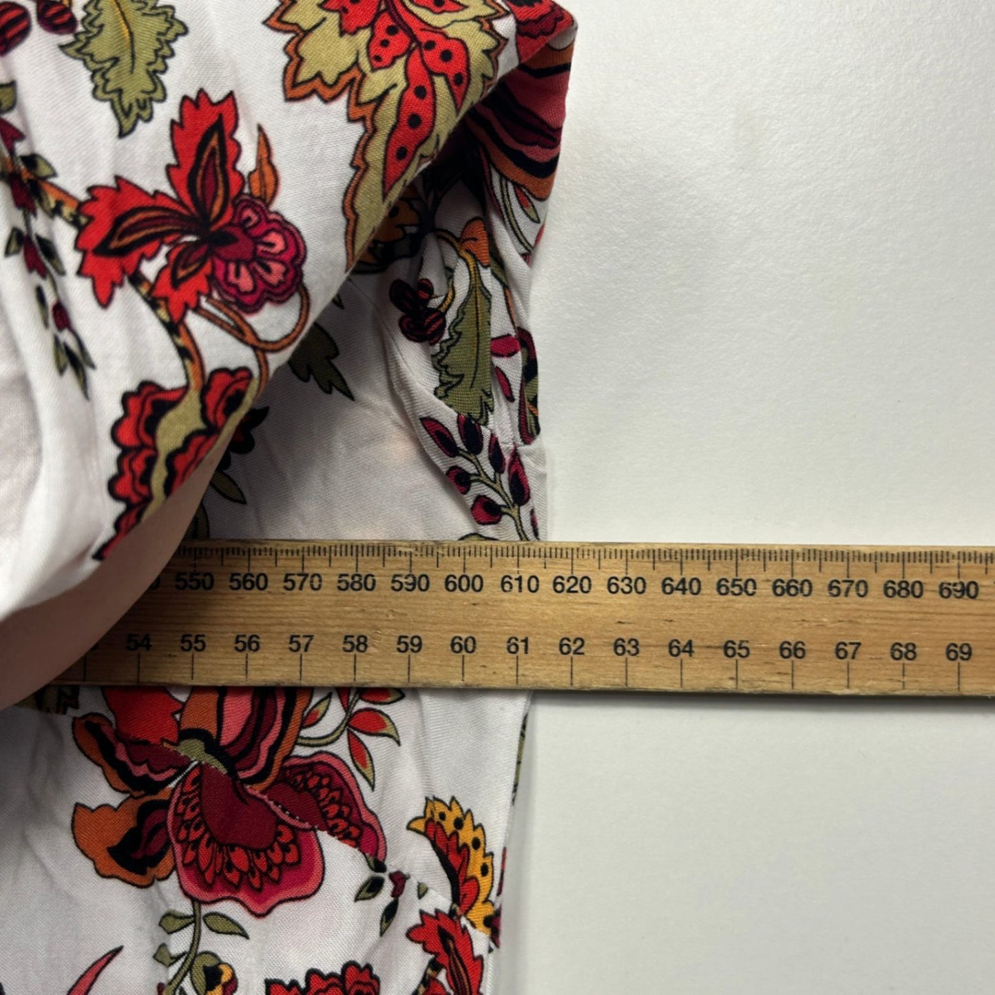 Autograph White Multicoloured Floral 3/4 Sleeve Top Size 20