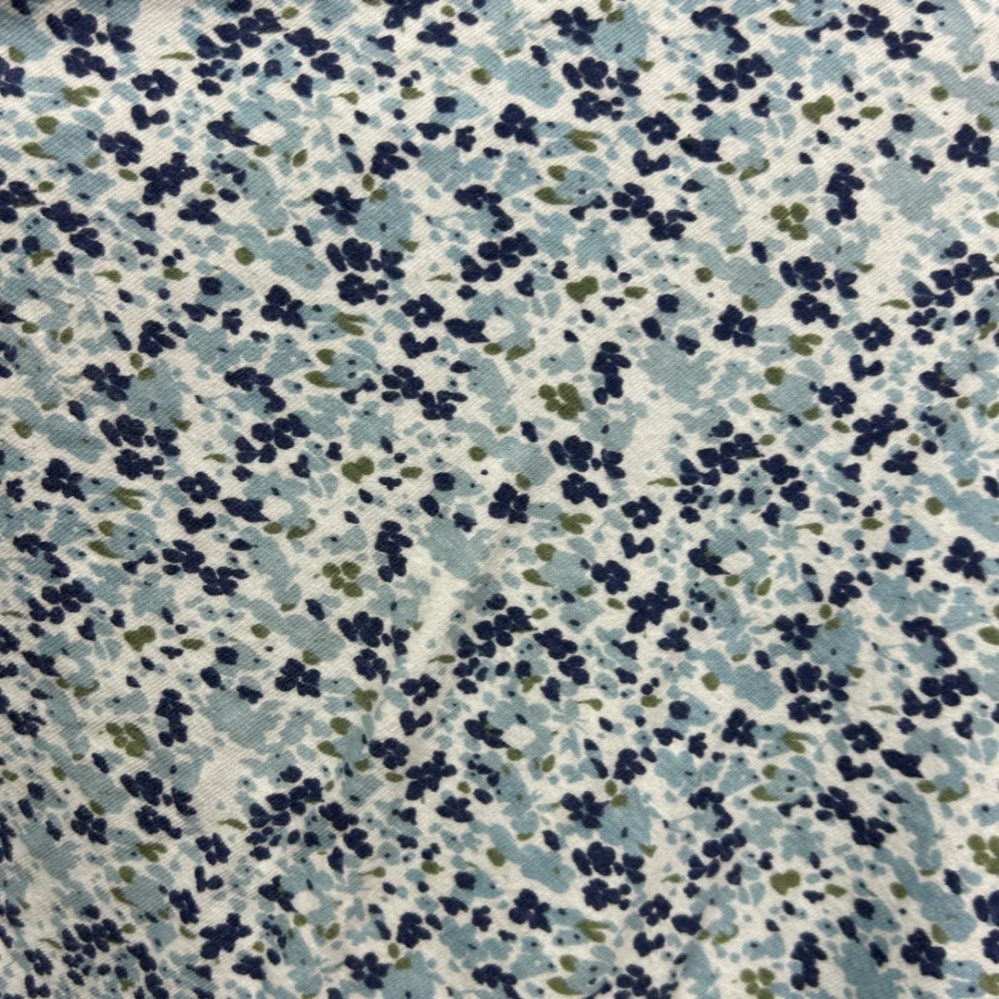 edited Sleep Pyjama Set Size 18 Blue Floral Cotton Top & Shorts