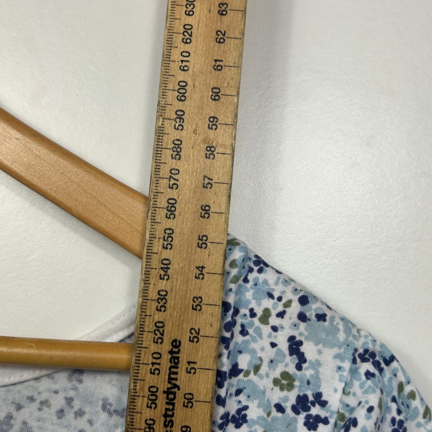 edited Sleep Pyjama Set Size 18 Blue Floral Cotton Top & Shorts