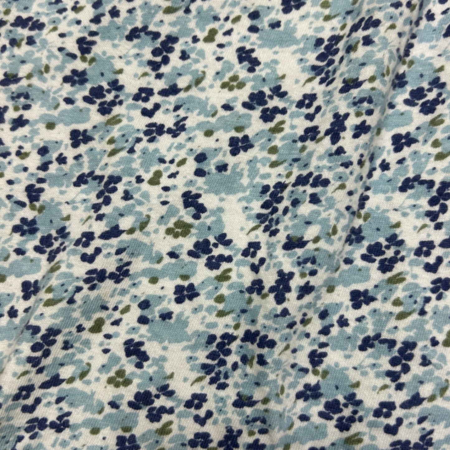 edited Sleep Pyjama Set Size 18 Blue Floral Cotton Top & Shorts