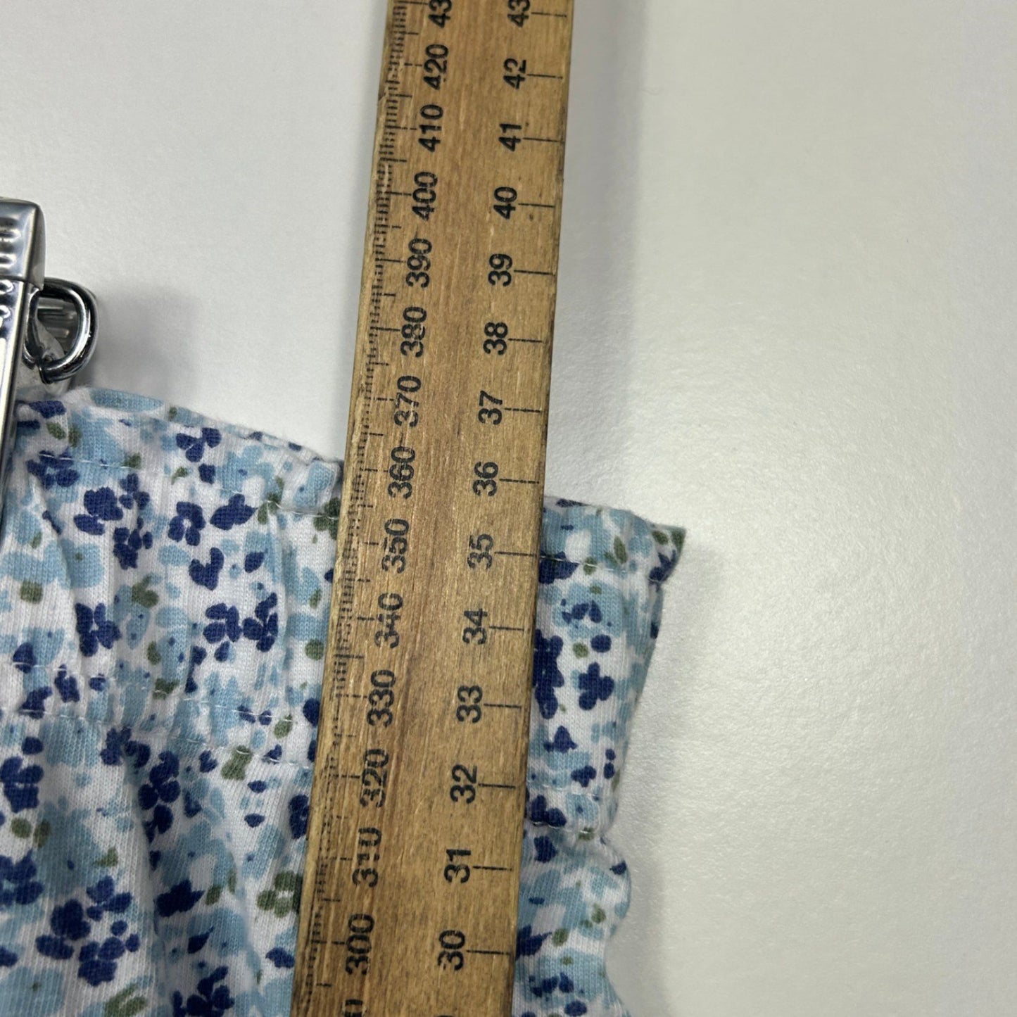 edited Sleep Pyjama Set Size 18 Blue Floral Cotton Top & Shorts