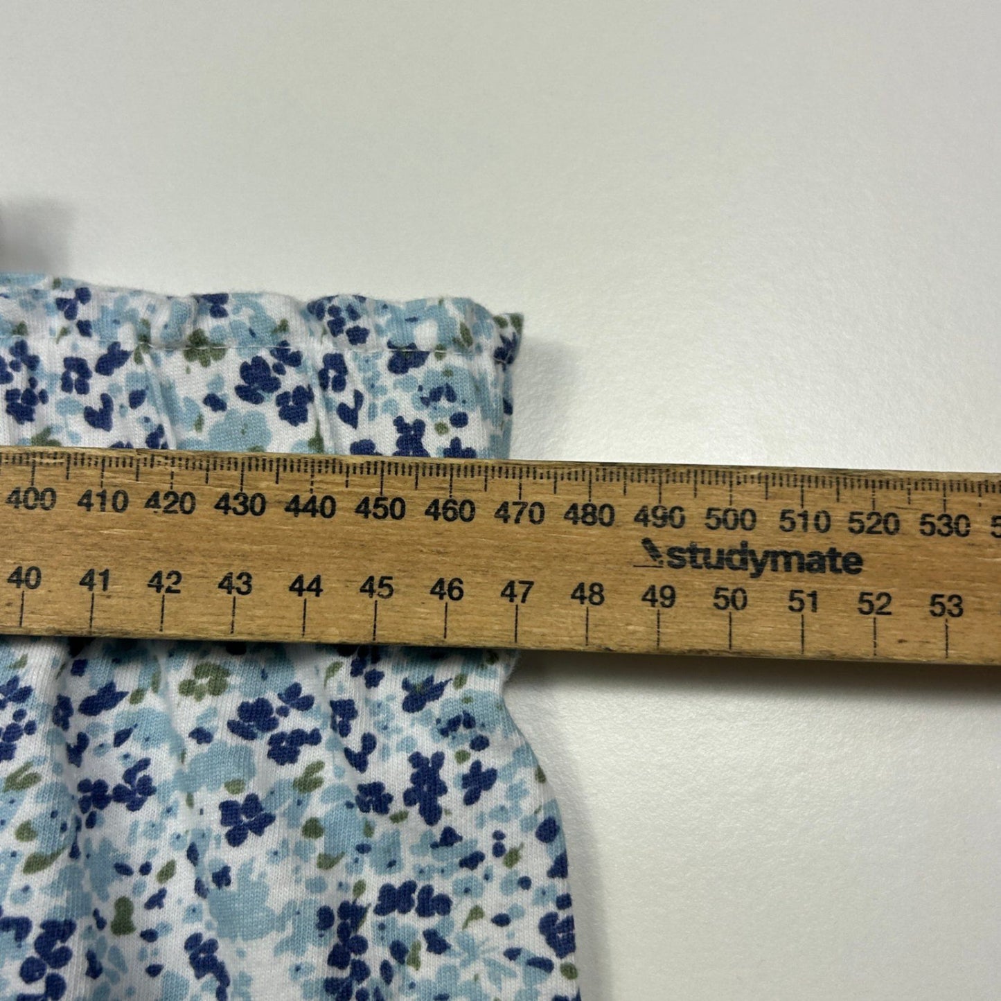 edited Sleep Pyjama Set Size 18 Blue Floral Cotton Top & Shorts