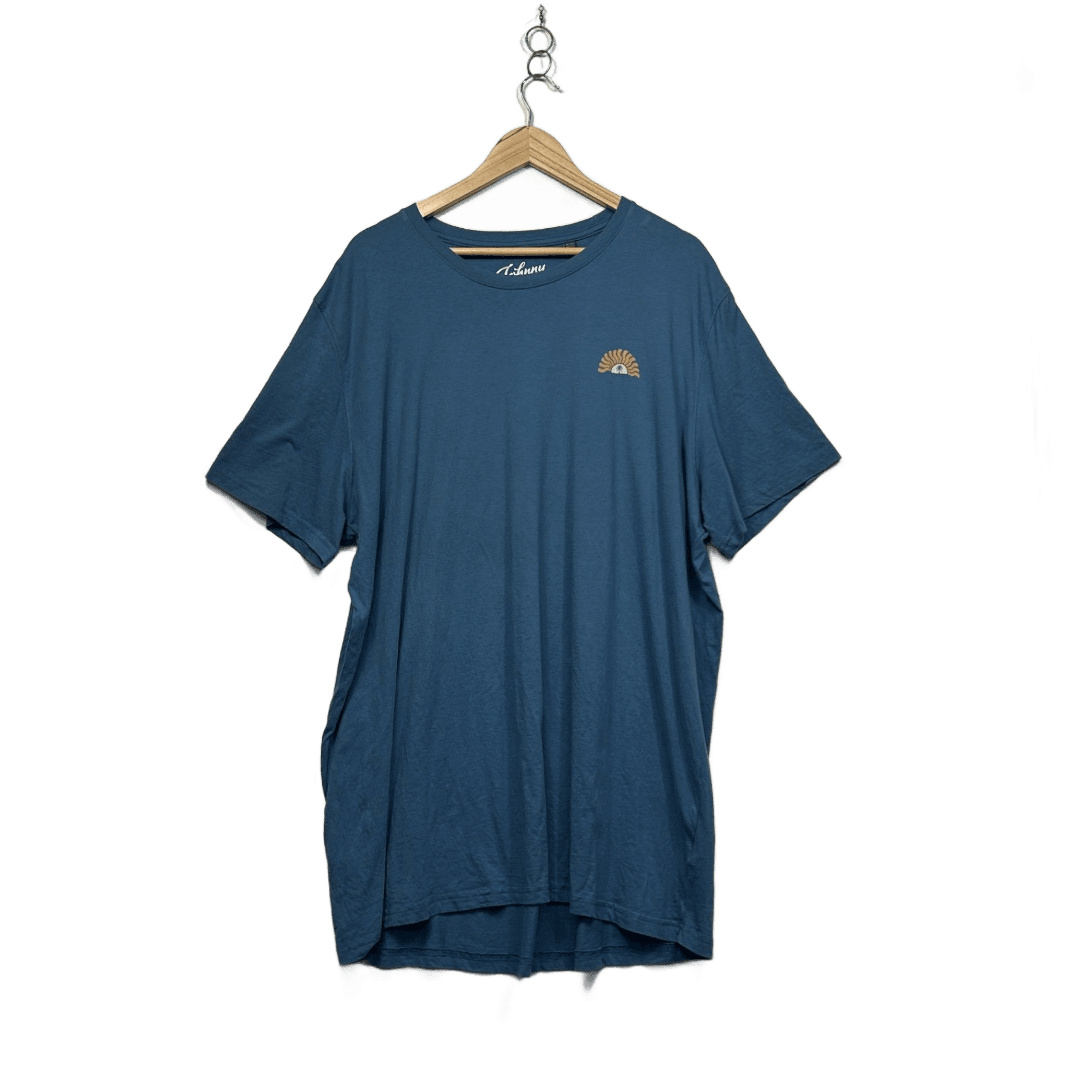 Johnny Bigg Men's Blue Crew Neck Short Sleeve Longline Tee T-Shirt Size 4XL