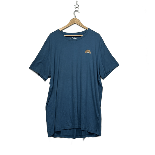 Johnny Bigg Men's Blue Crew Neck Short Sleeve Longline Tee T-Shirt Size 4XL