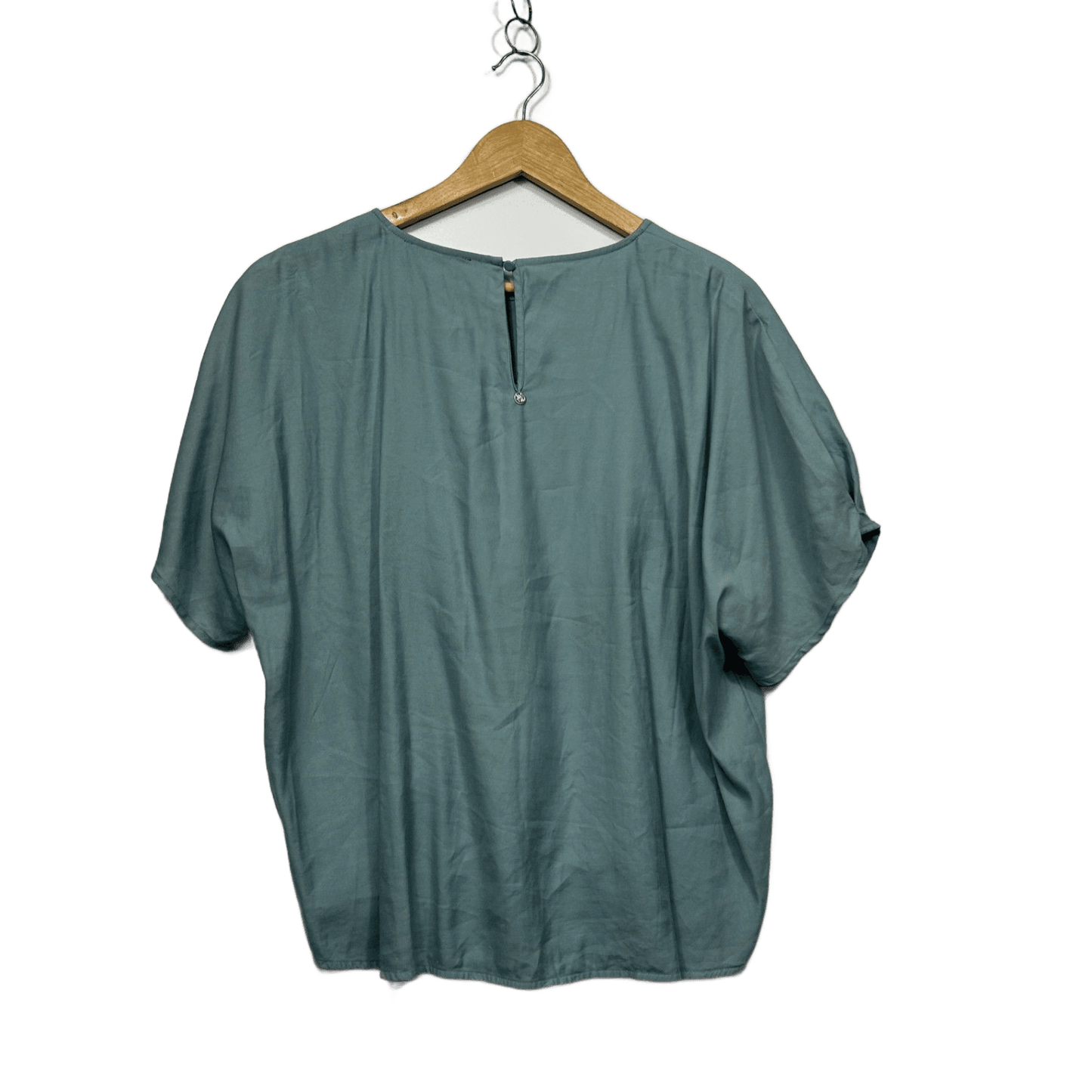 Dannii Minogue Green Short Sleeve Fitted Top Size 16P Petites