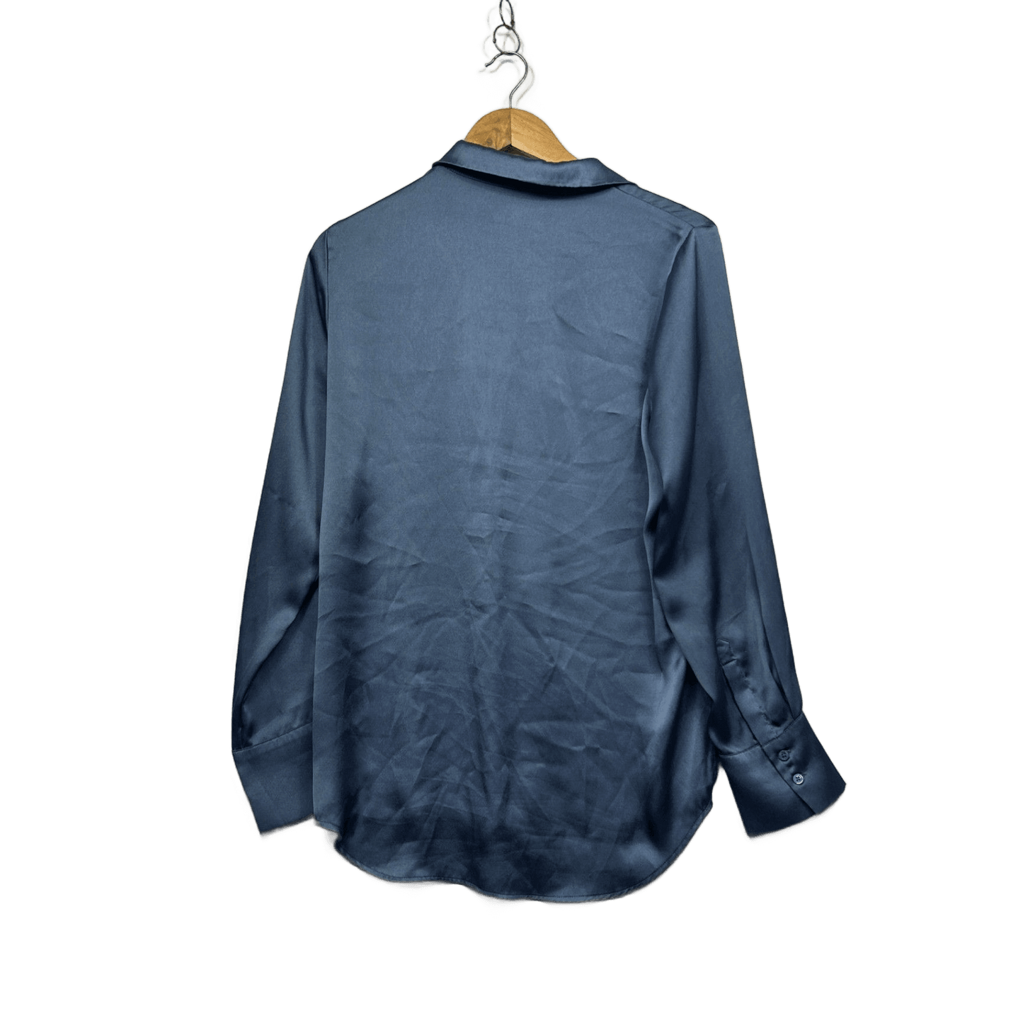 Forever New Women's Blue Button Up Long Sleeve Blouse Size 12