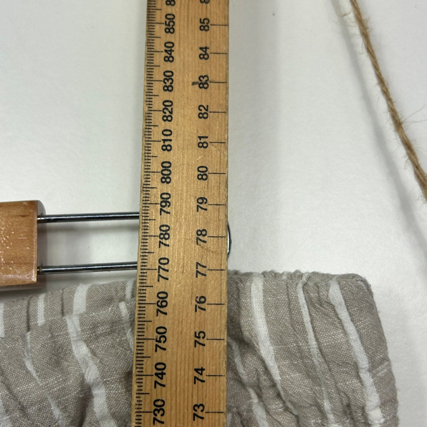 Millers Linen Blend Beige White Striped Cropped Pants Size 20