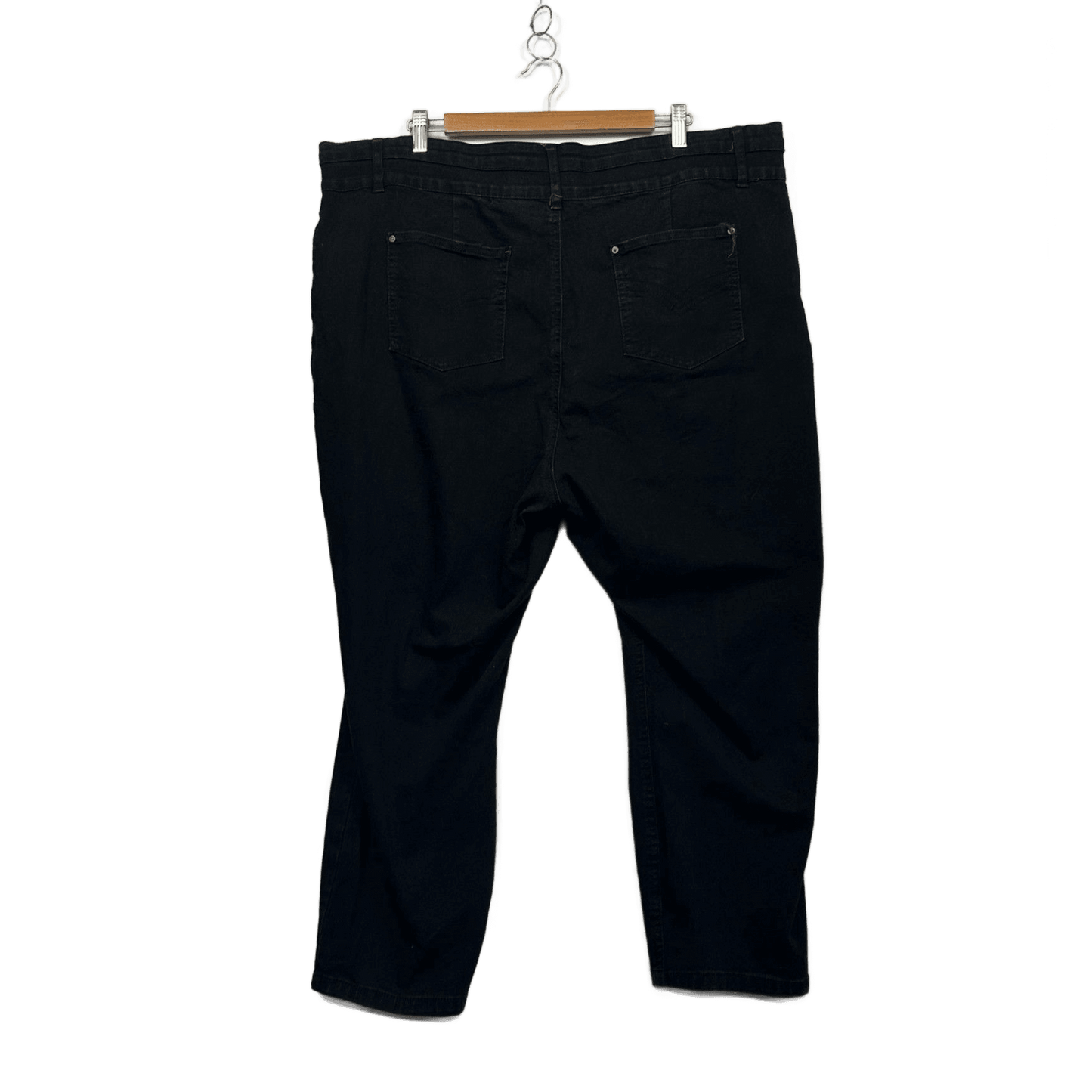 Autograph Black Stretch Denim Jeans Size 24 Plus Elastic Waist