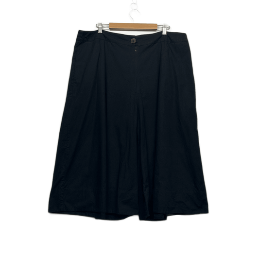 Refinity City Chic Black Wide Leg Culottes Cropped Pants Trousers Size 20 Plus