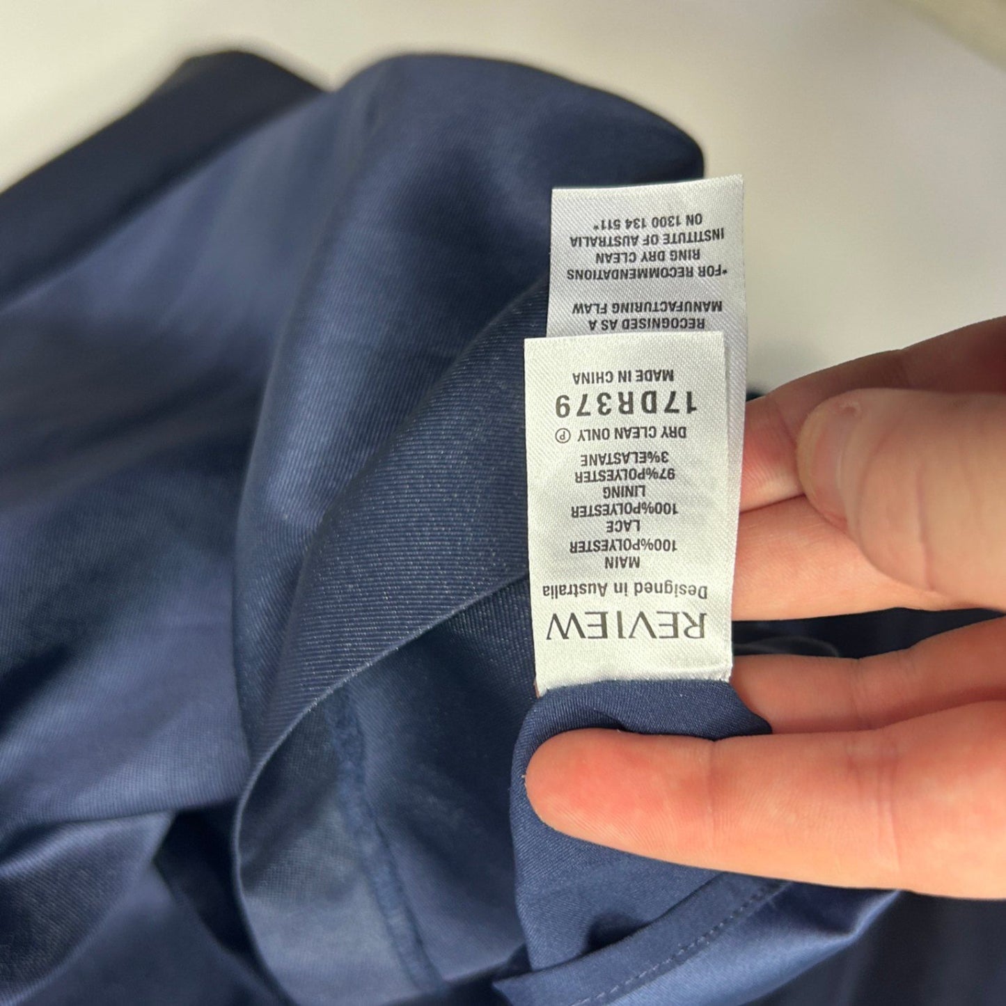 Review Womens Navy Overlay Lace Fit & Flare Cocktail Dress Size 16