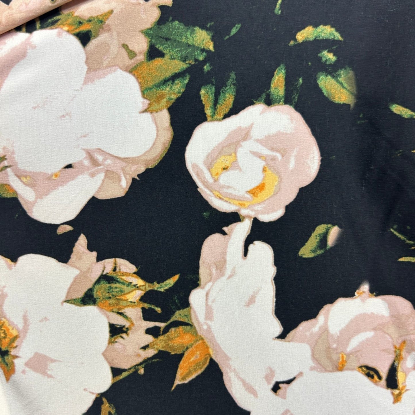 City Chic  Black White Floral Sleeveless Fit & Flare Dress Size 14 Plus XS